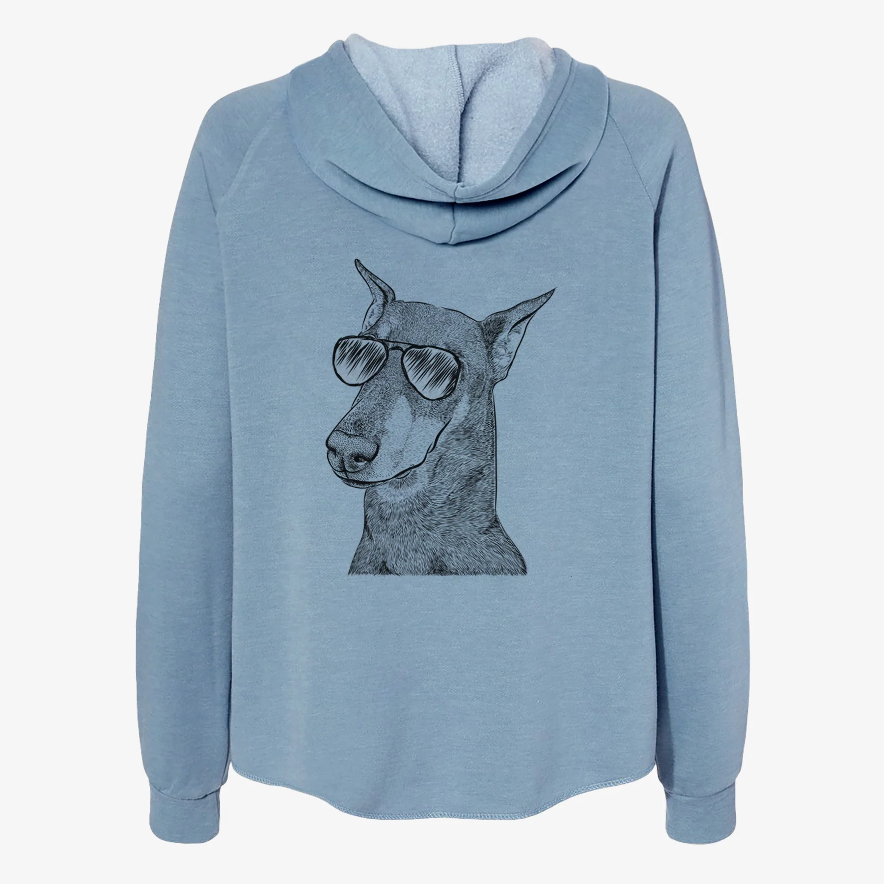 Shelby the Doberman Pinscher - Women's Cali Wave Zip-Up Sweatshirt - Image 9