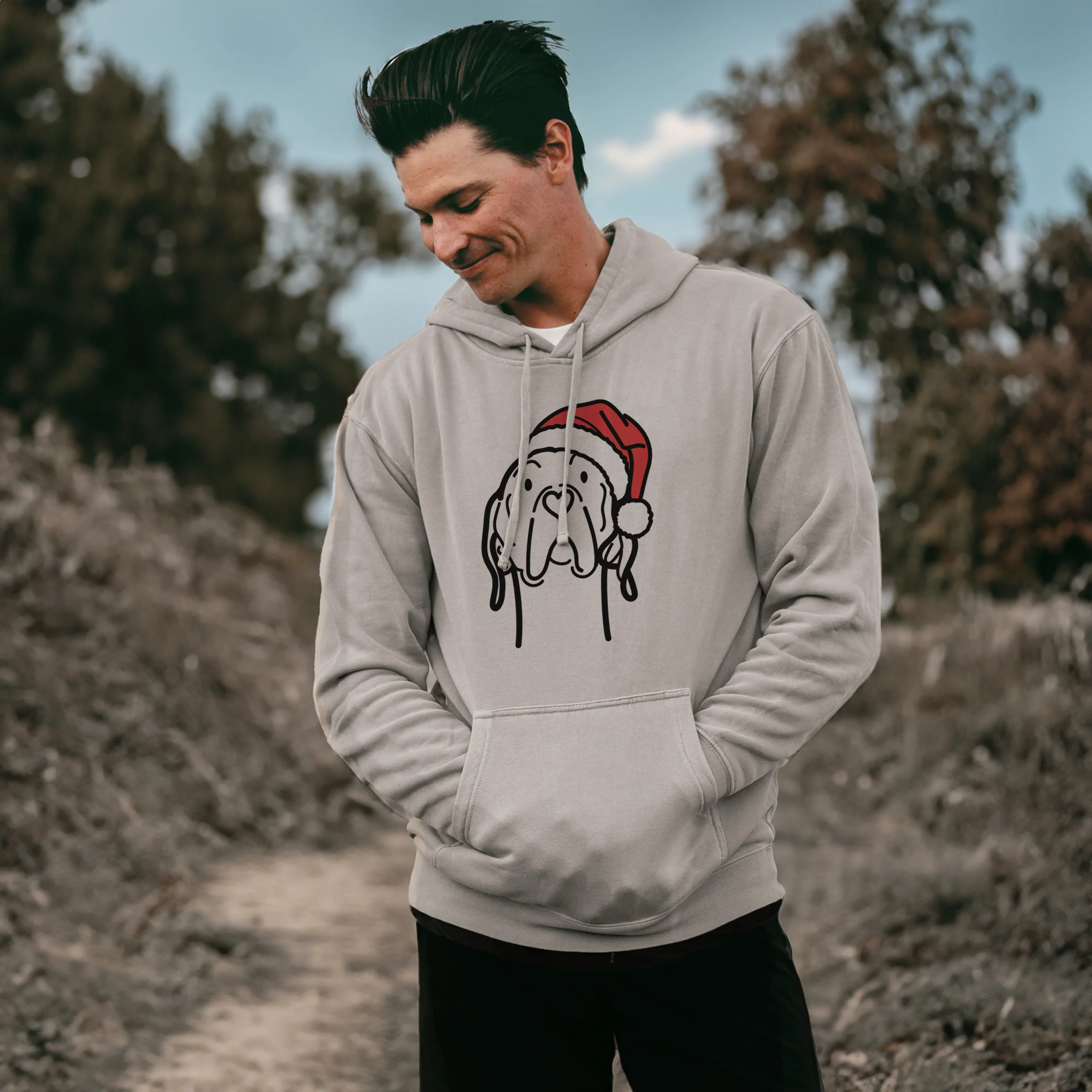 Jolly English Pointer - Unisex Pigment Dyed Hoodie - Image 3