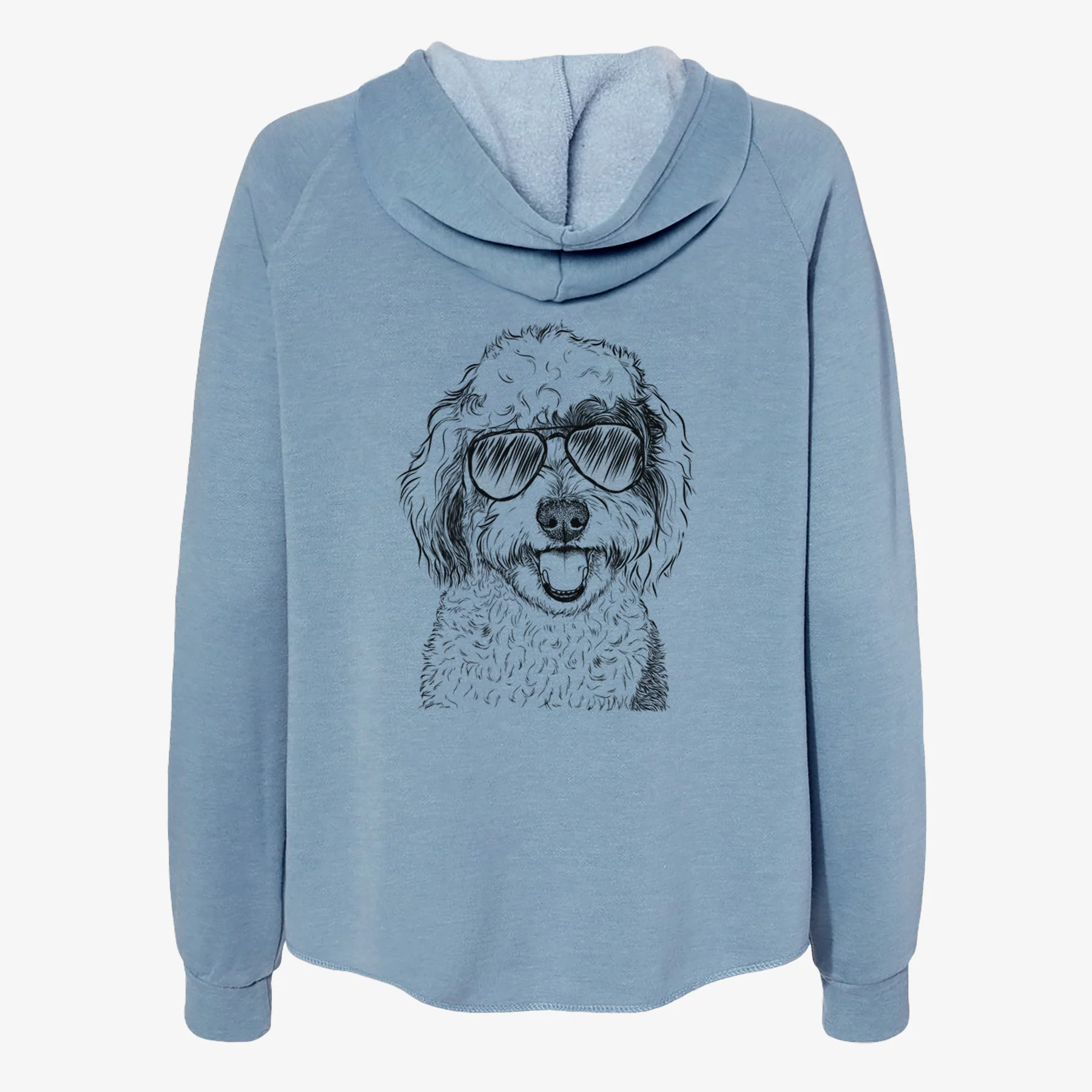 Sherlock the Sheepadoodle - Women's Cali Wave Zip-Up Sweatshirt - Image 9