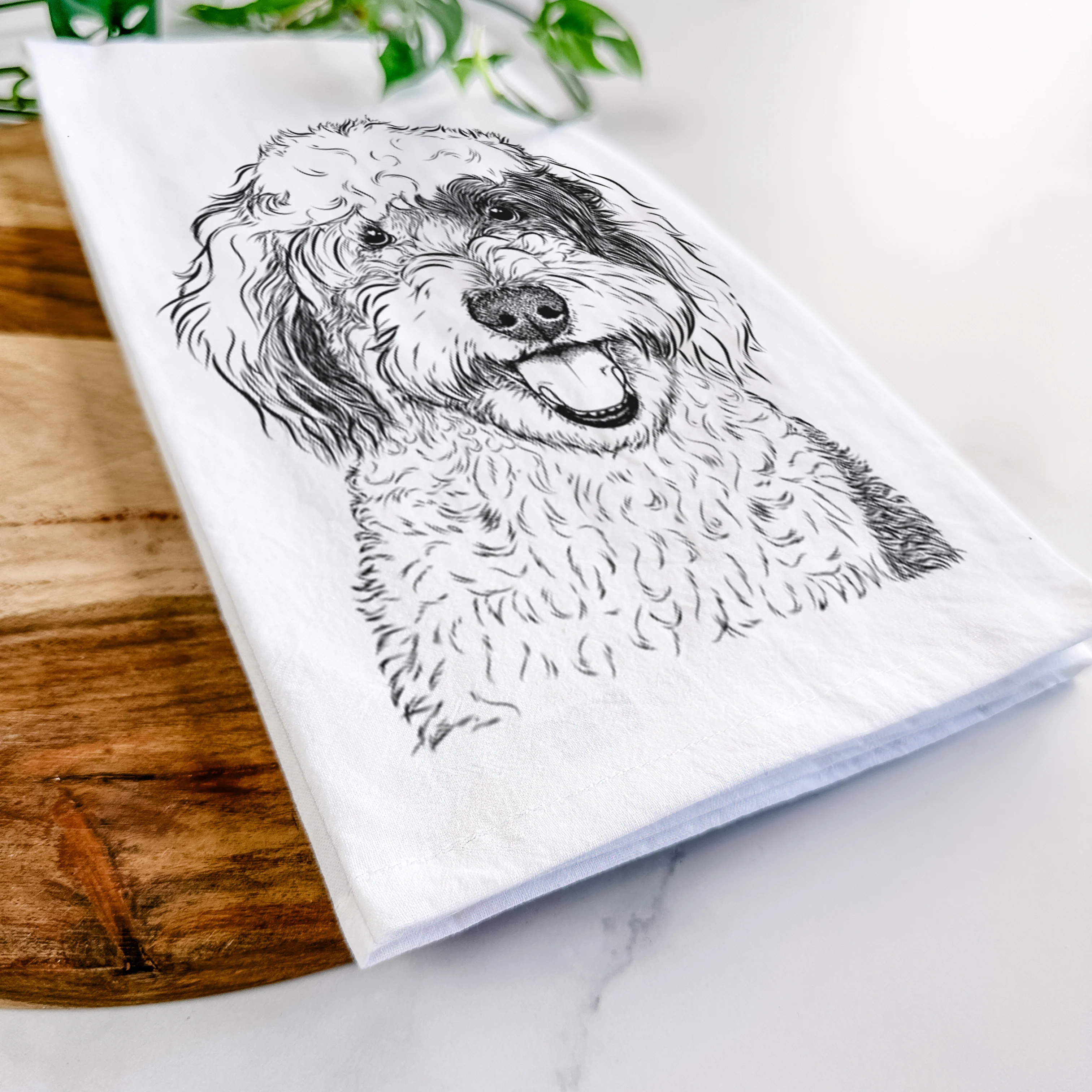 Sherlock the Sheepadoodle Tea Towel - Image 5