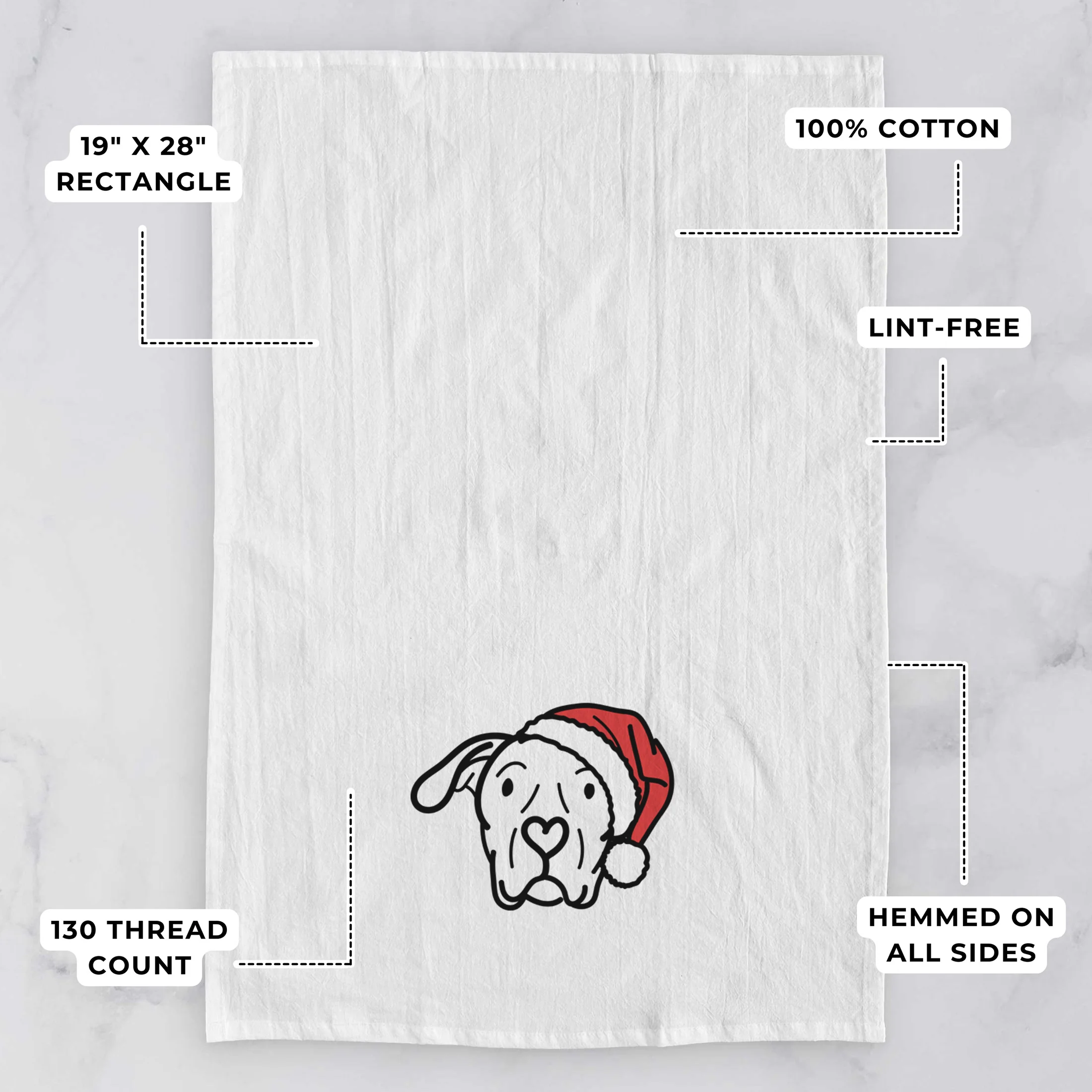 Jolly Dogo Argentino - Genevieve - Tea Towel - Image 3