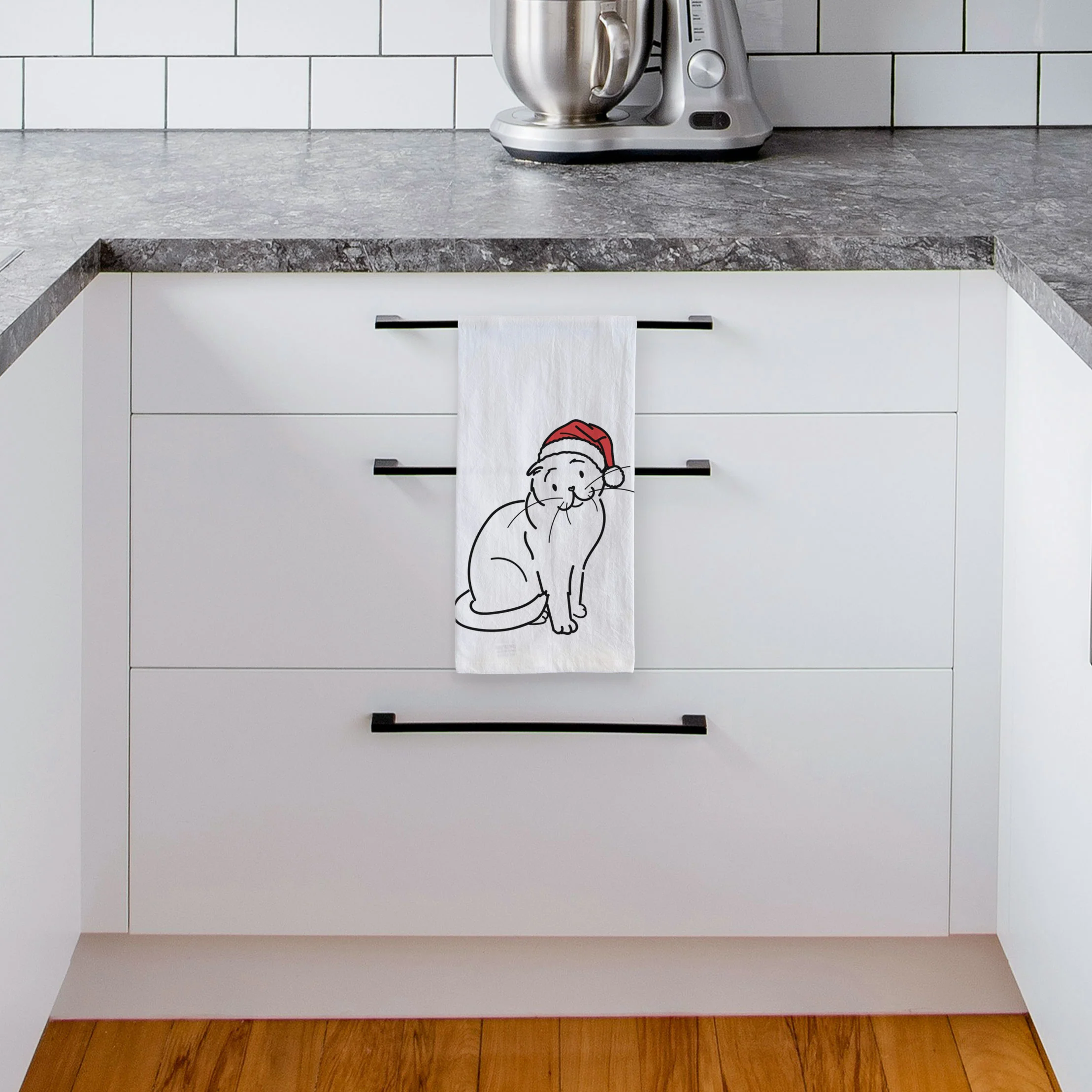 Jolly Scottish Fold Cat - Hank - Tea Towel - Image 4