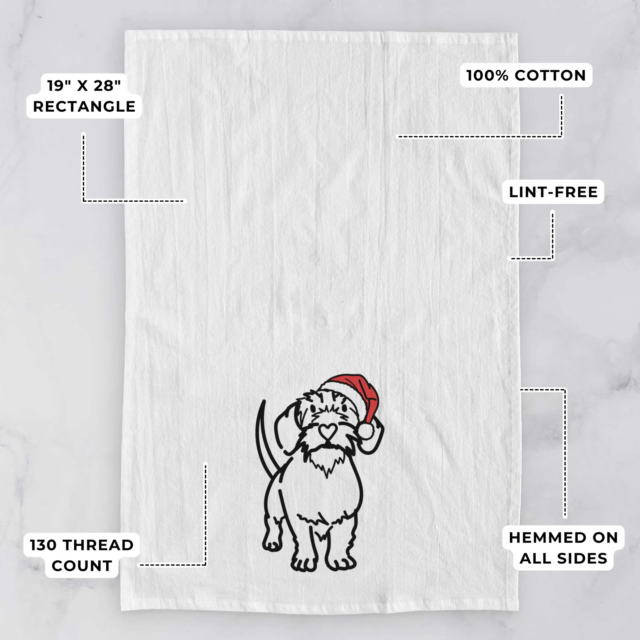 Jolly Wire Dachshund - Henry - Tea Towel - Image 3