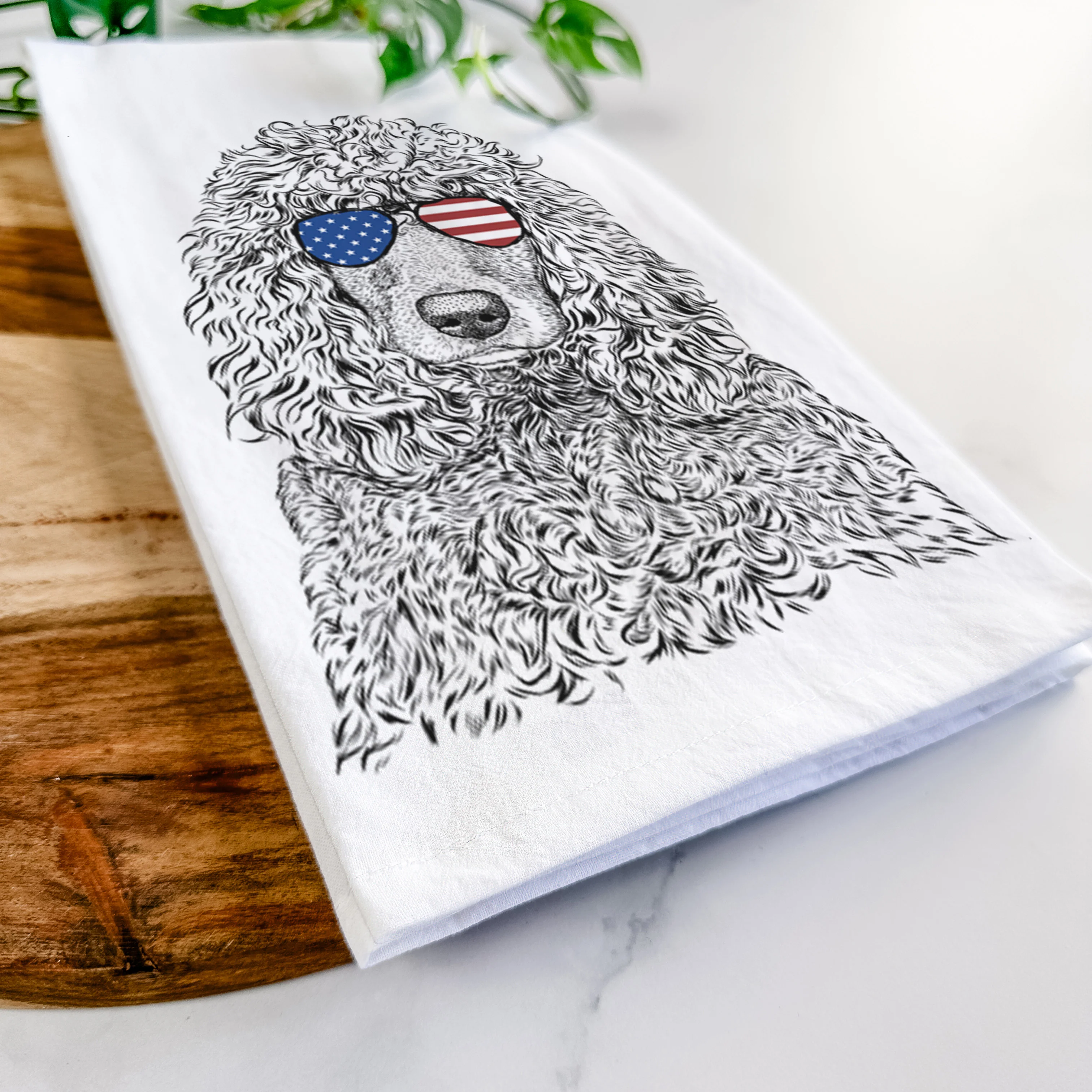 Shilo the Irish Water Spaniel Tea Towel - Image 12