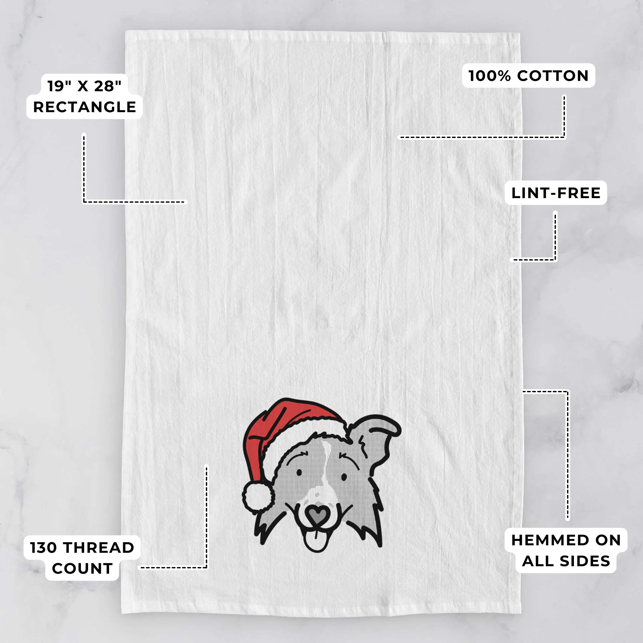 Jolly Border Collie 2.0 - Jam - Tea Towel - Image 3