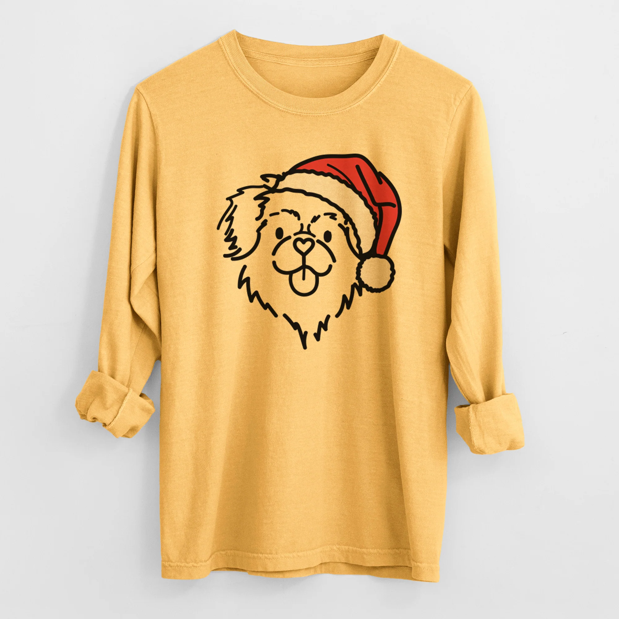Jolly Tibetan Spaniel - Jiji - Heavyweight 100% Cotton Long Sleeve - Image 2