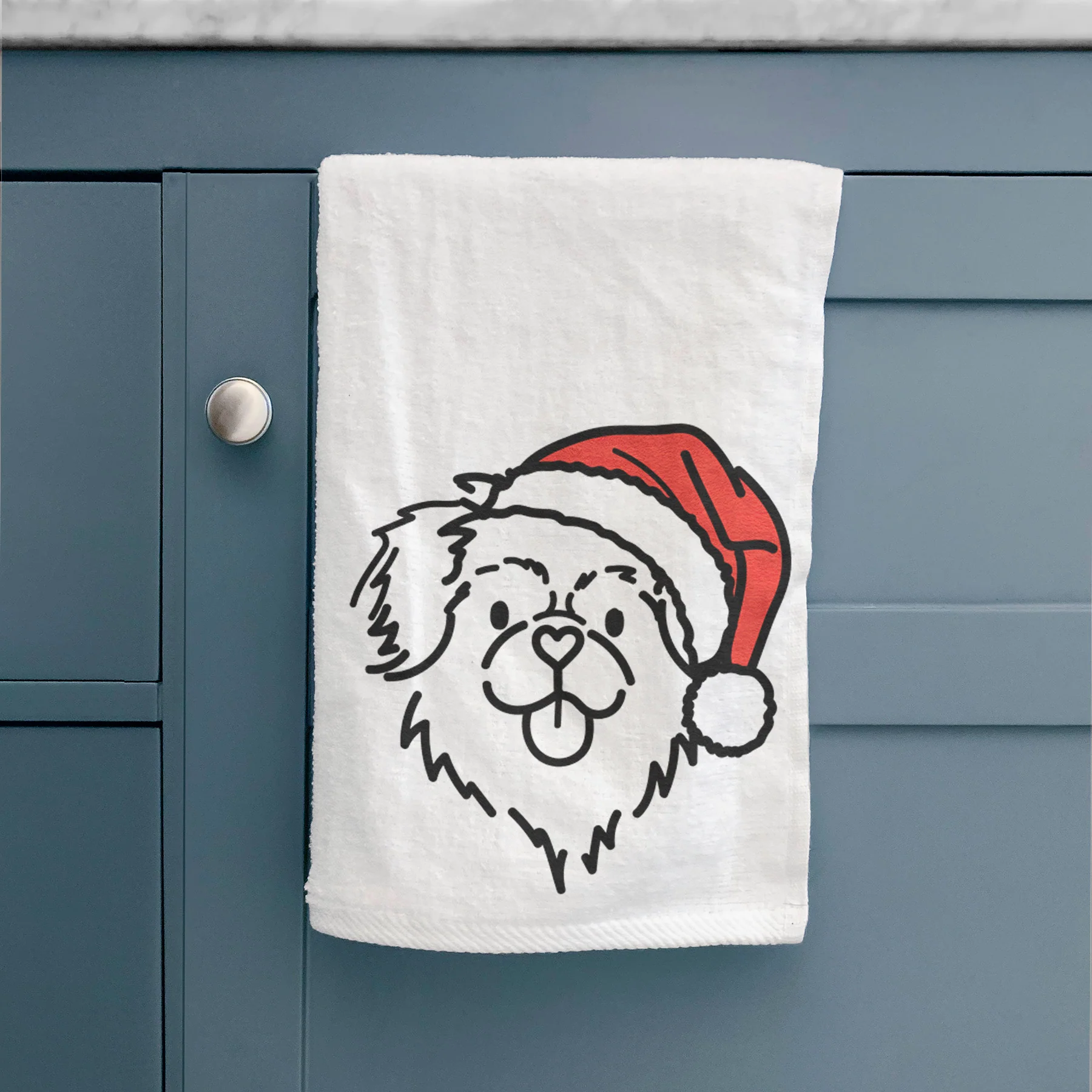 Jolly Tibetan Spaniel - Jiji - Decorative Hand Towel - Image 2