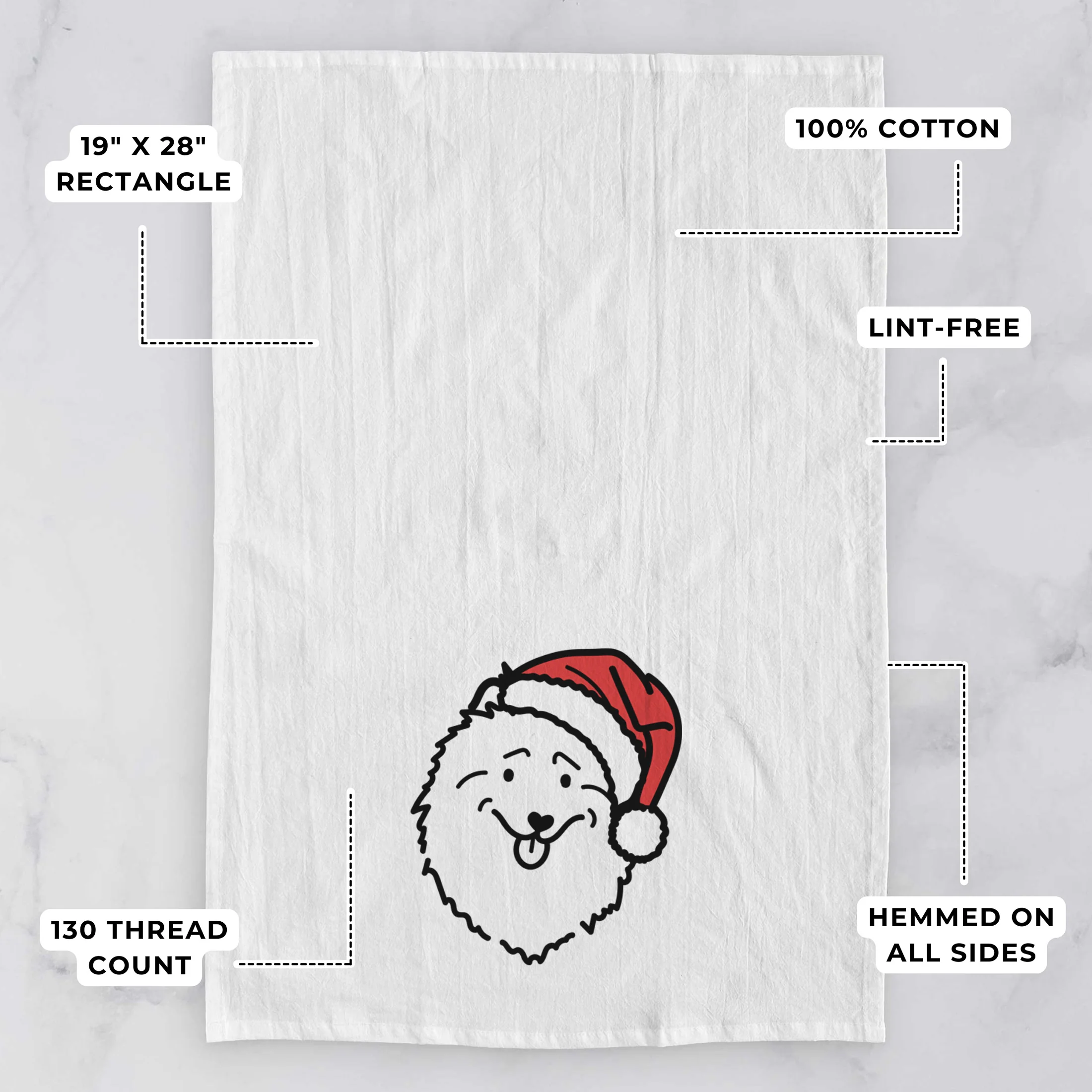 Jolly Keeshond - Tea Towel - Image 3