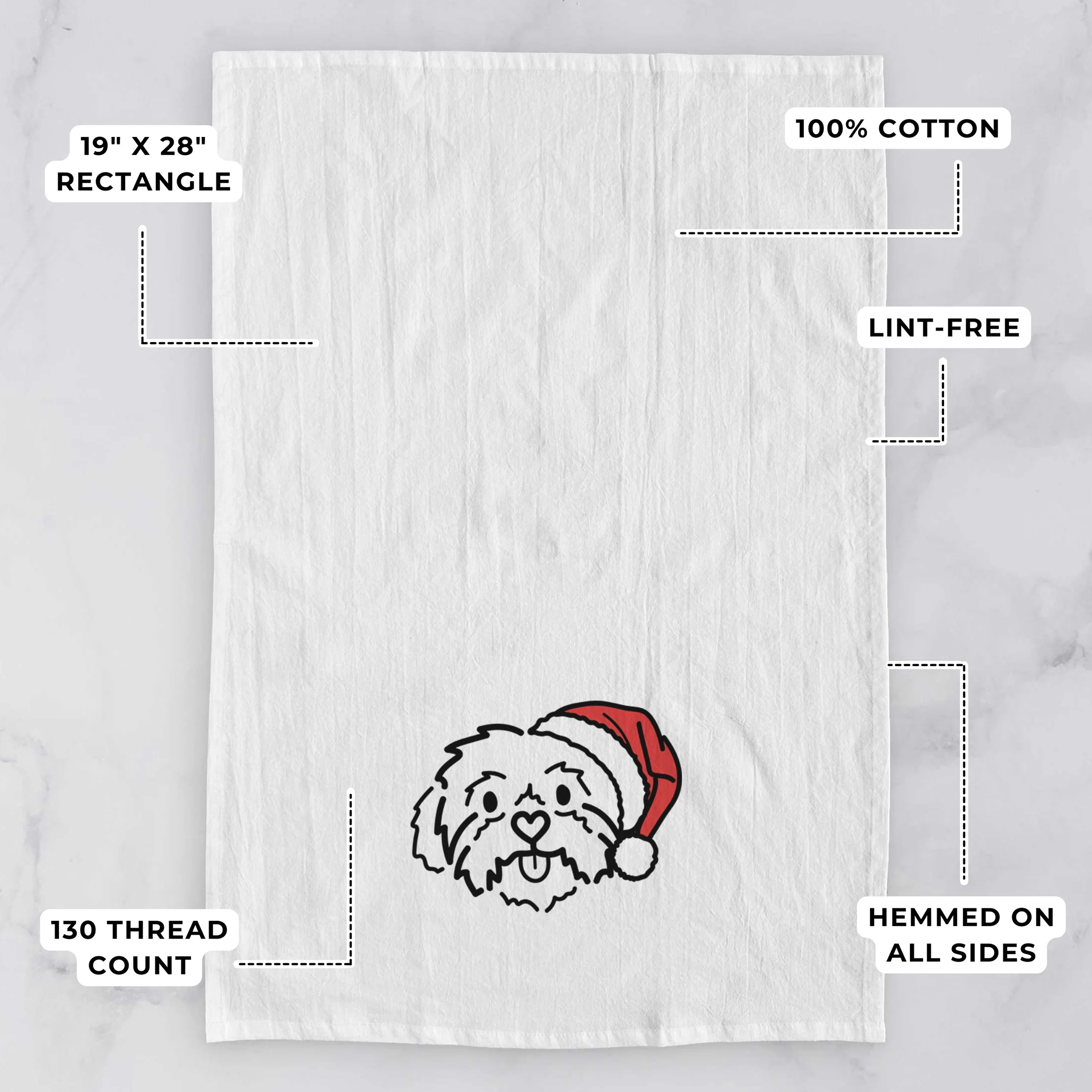 Jolly Shih Tzu - Leo - Tea Towel - Image 3