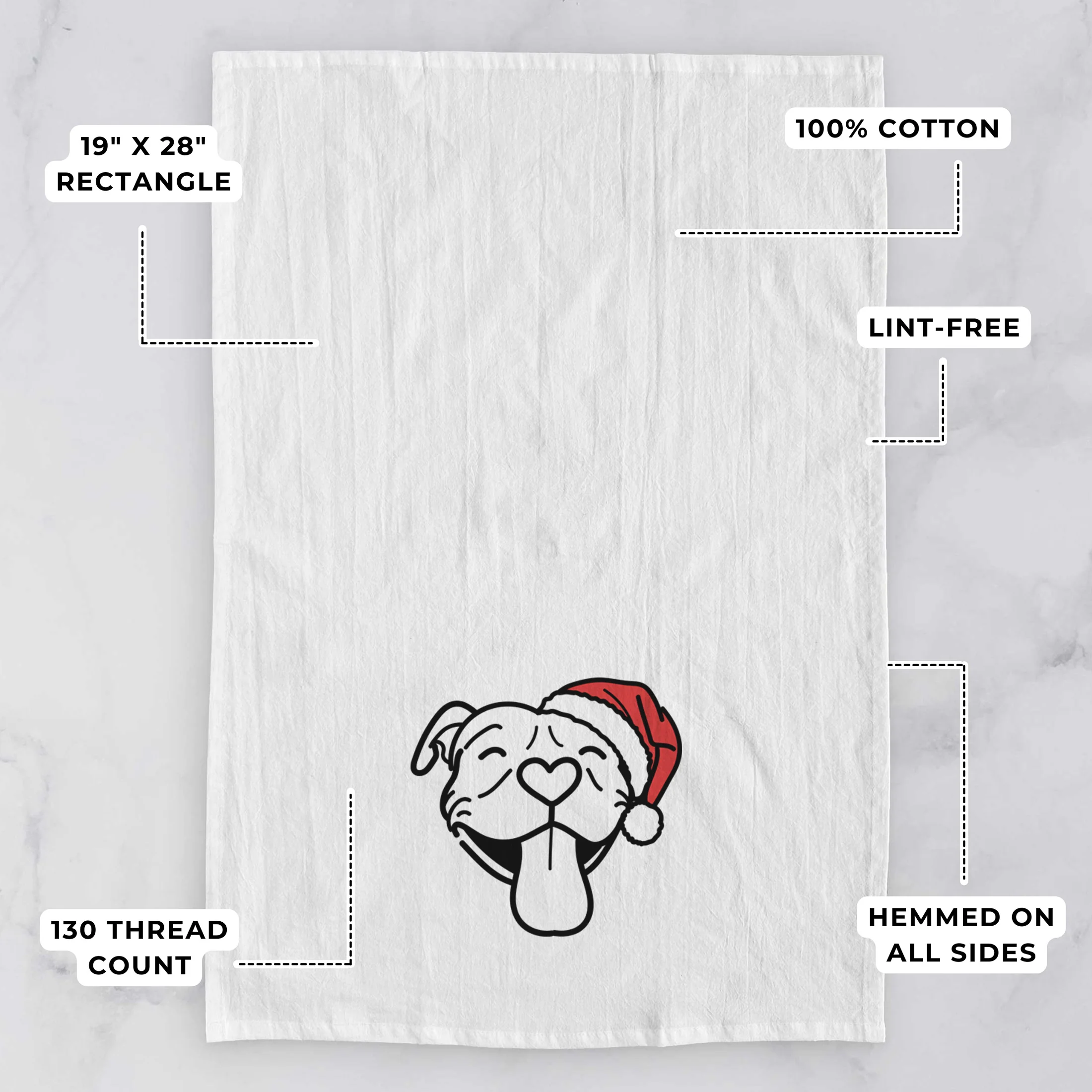 Jolly Pitbull - Louie - Tea Towel - Image 3