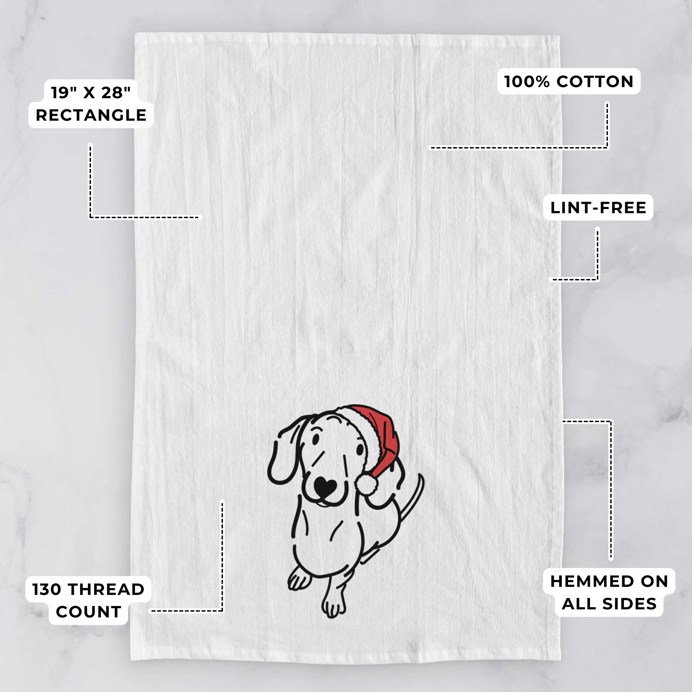 Jolly Dachshund - Moxie - Tea Towel - Image 3