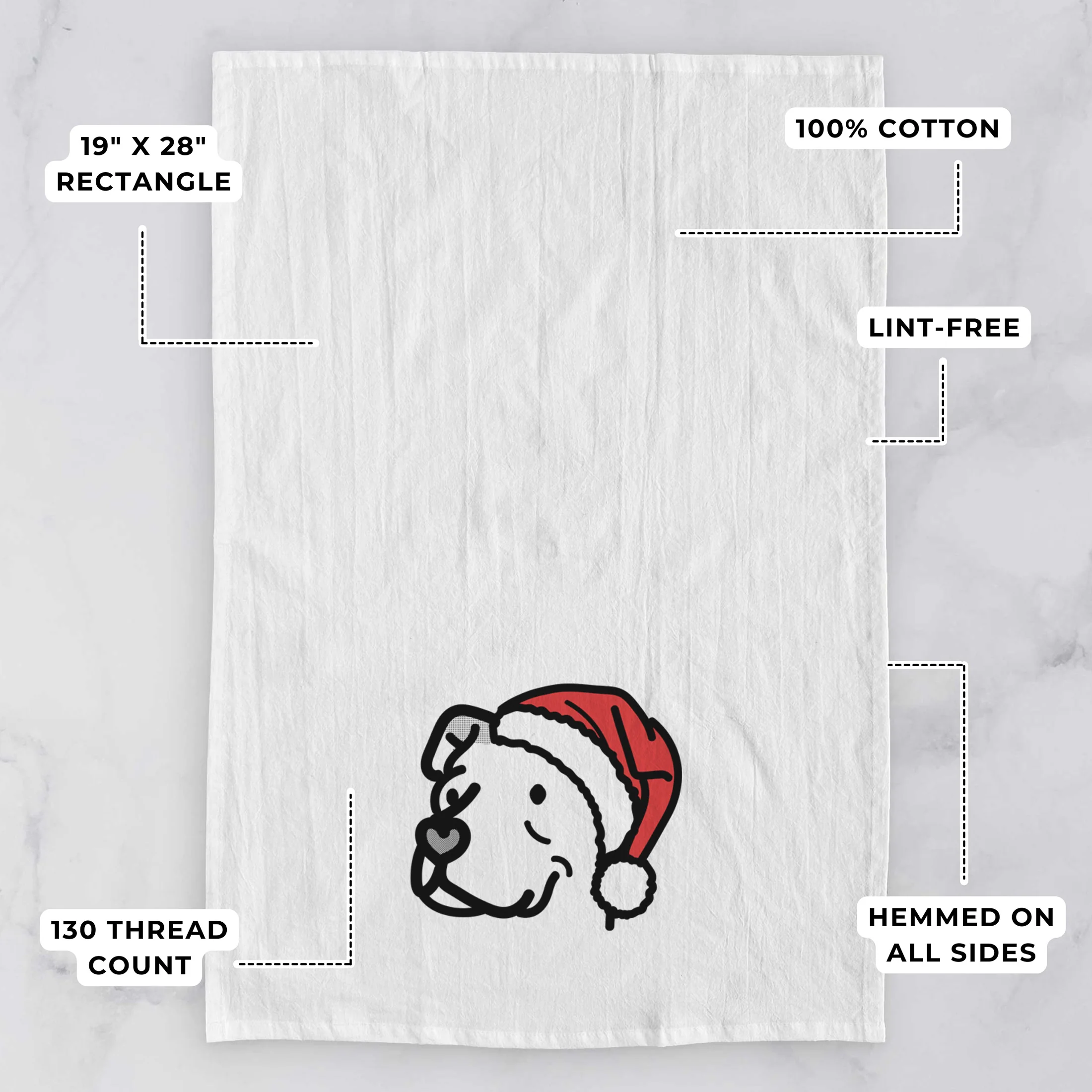 Jolly Pitbull Mix - Mr. Sir - Tea Towel - Image 3