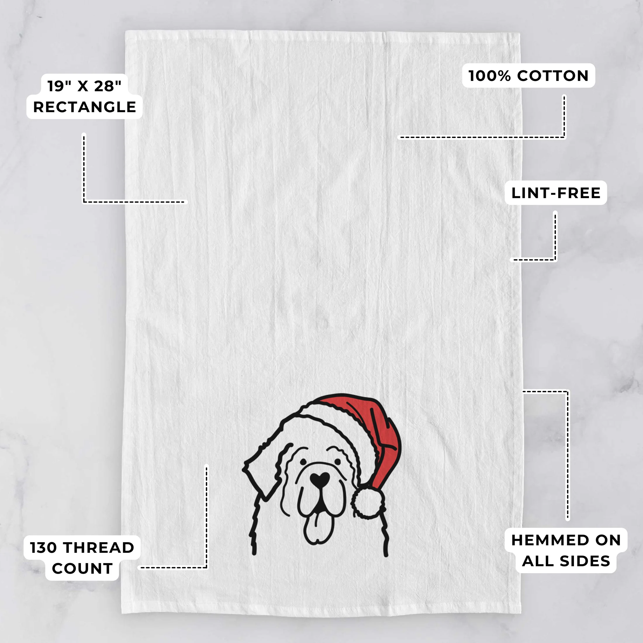 Jolly Newfoundland - Tea Towel - Image 3