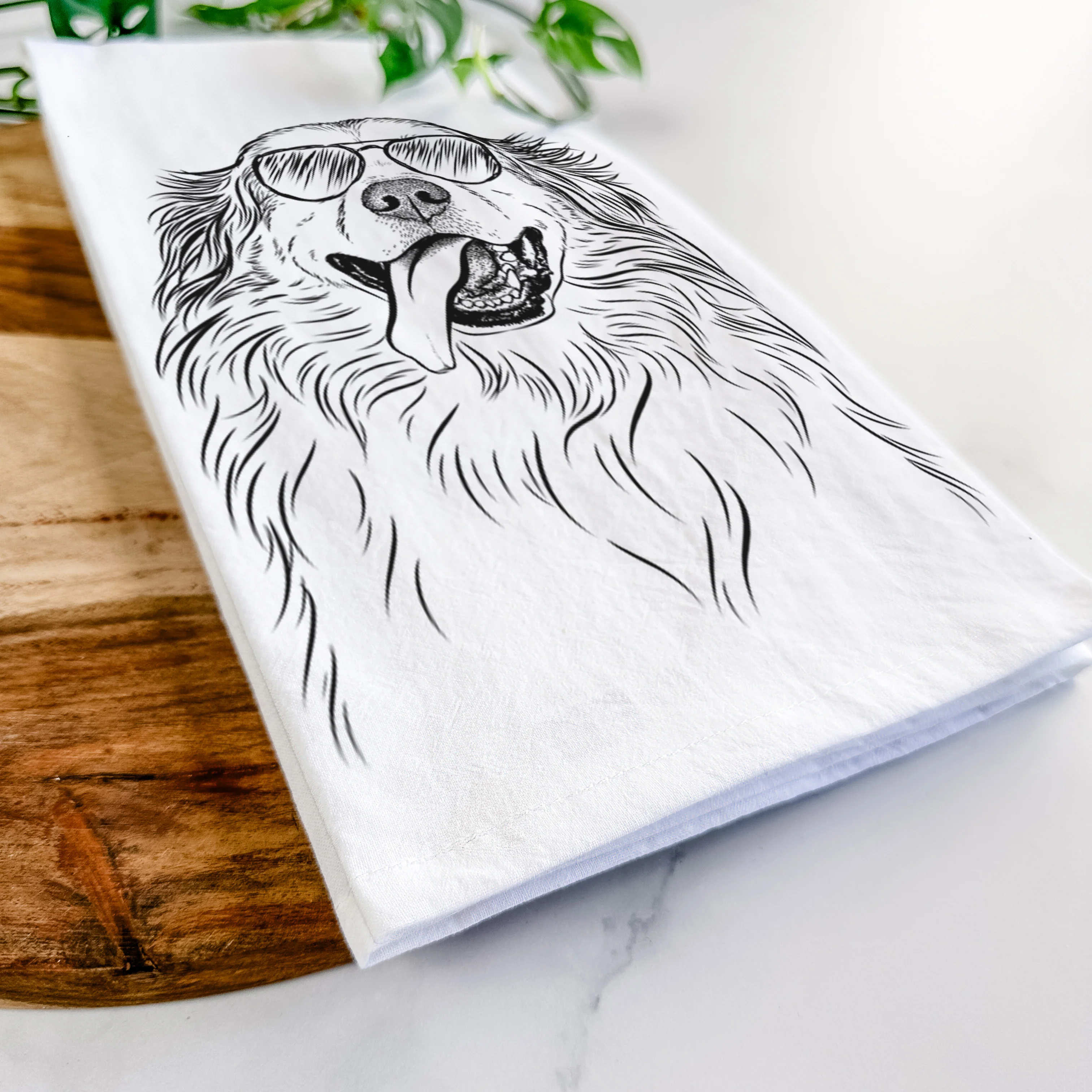 Shooter the Golden Retriever Tea Towel - Image 6