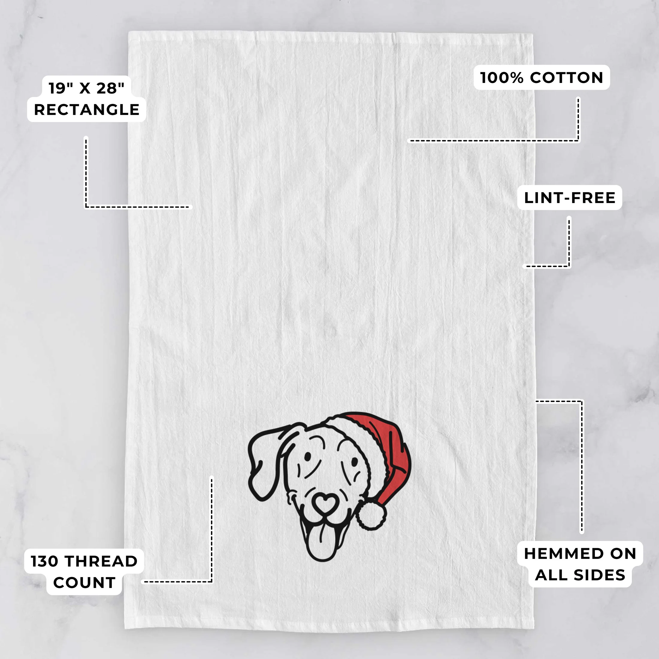 Jolly Weimaraner - Paco Lobo - Tea Towel - Image 3