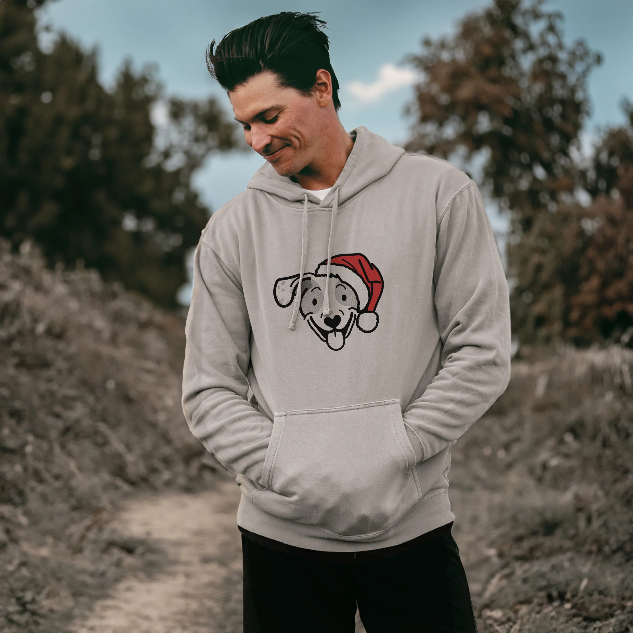 Jolly Beagle Mix - Roland - Unisex Pigment Dyed Hoodie - Image 3