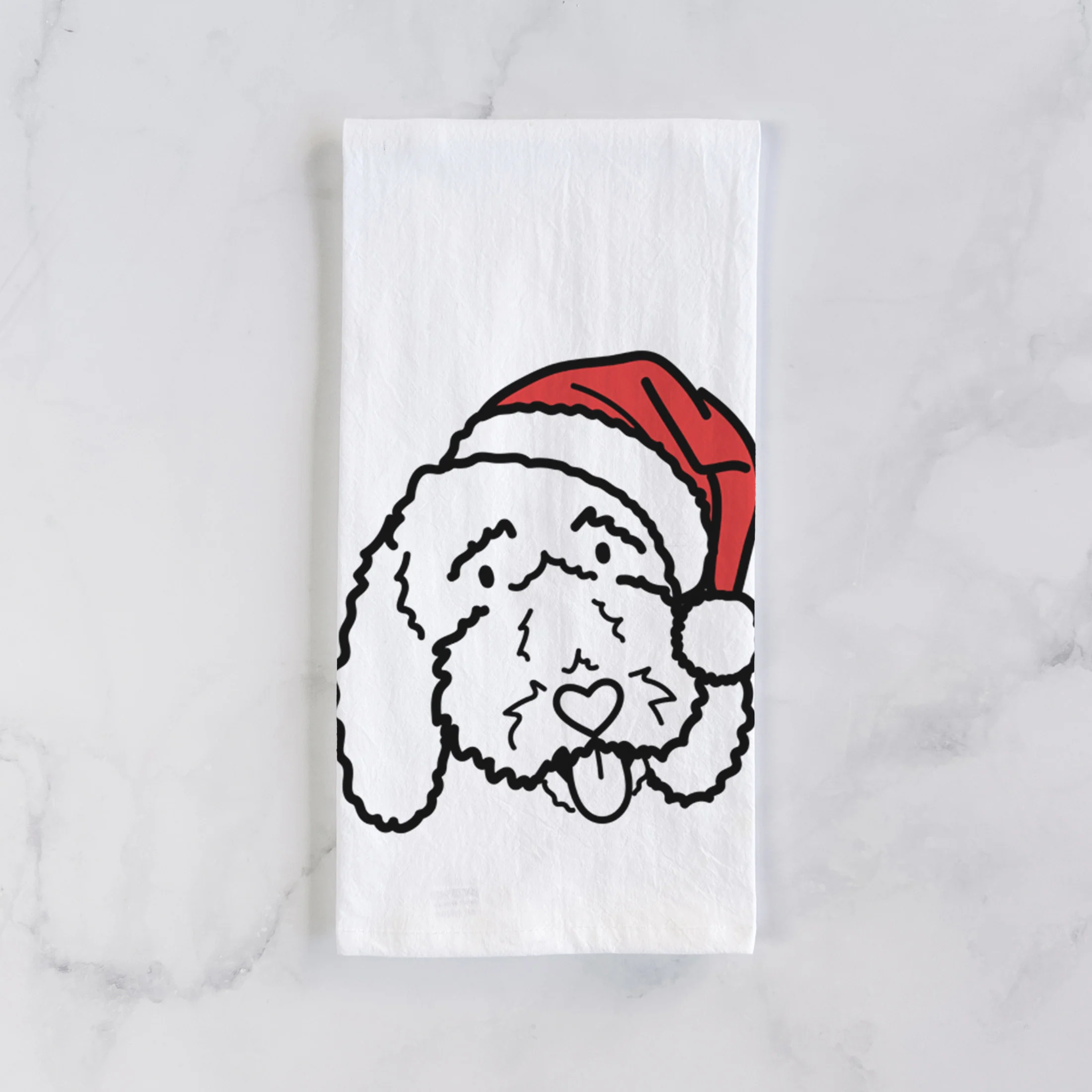 Jolly Bernedoodle - Ruby - Tea Towel - Image 2