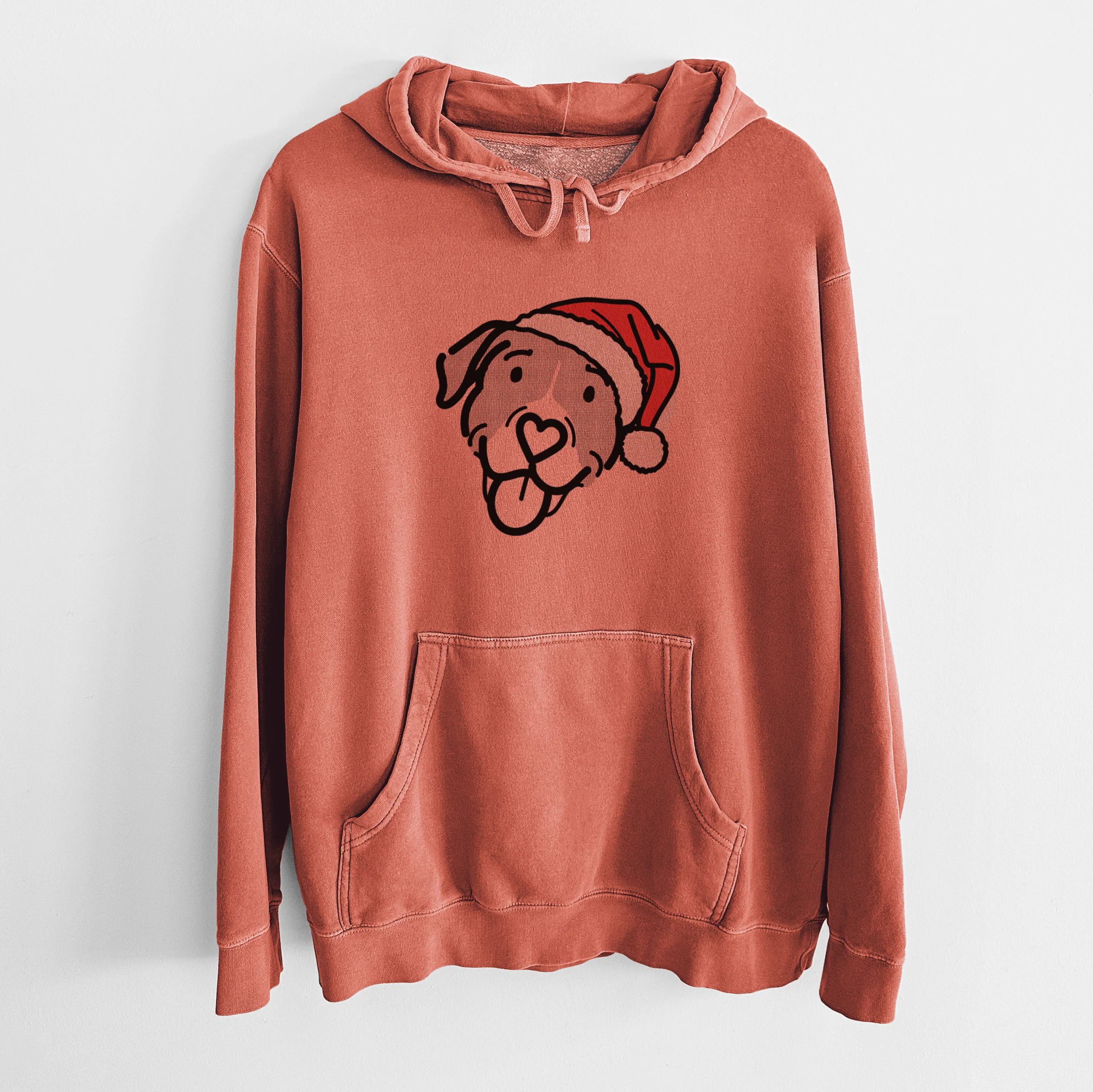 Jolly Pitbull Mix - Shadow - Unisex Pigment Dyed Hoodie - Image 9