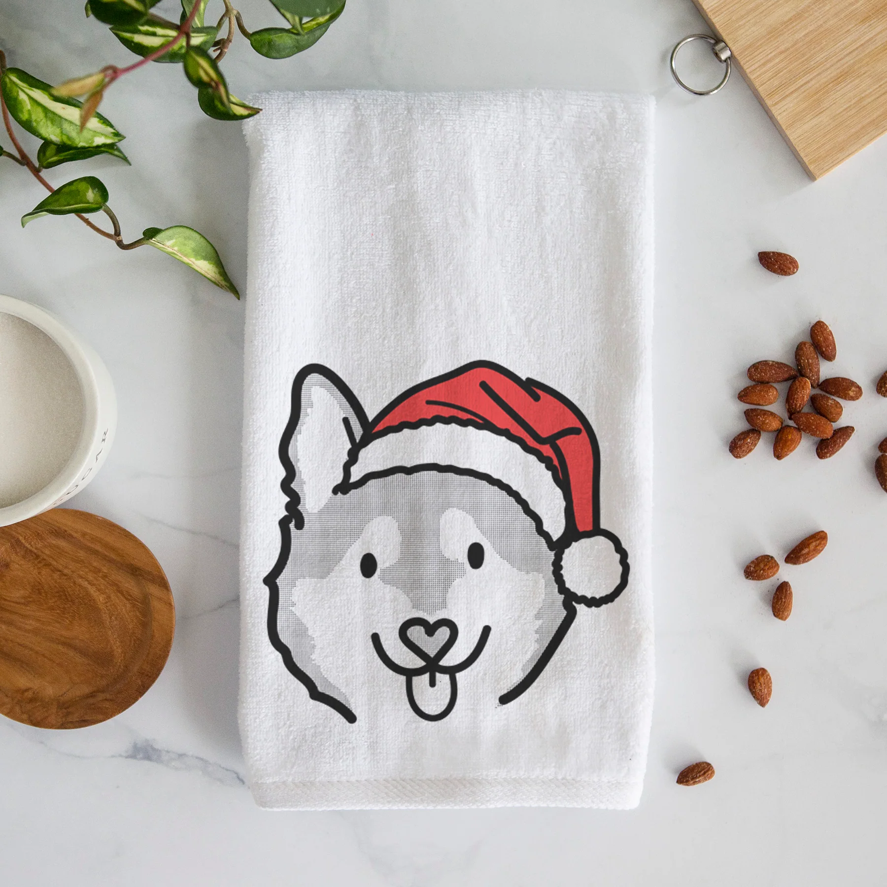 Jolly Alaskan Klee Kai - Sitka - Decorative Hand Towel - Image 3