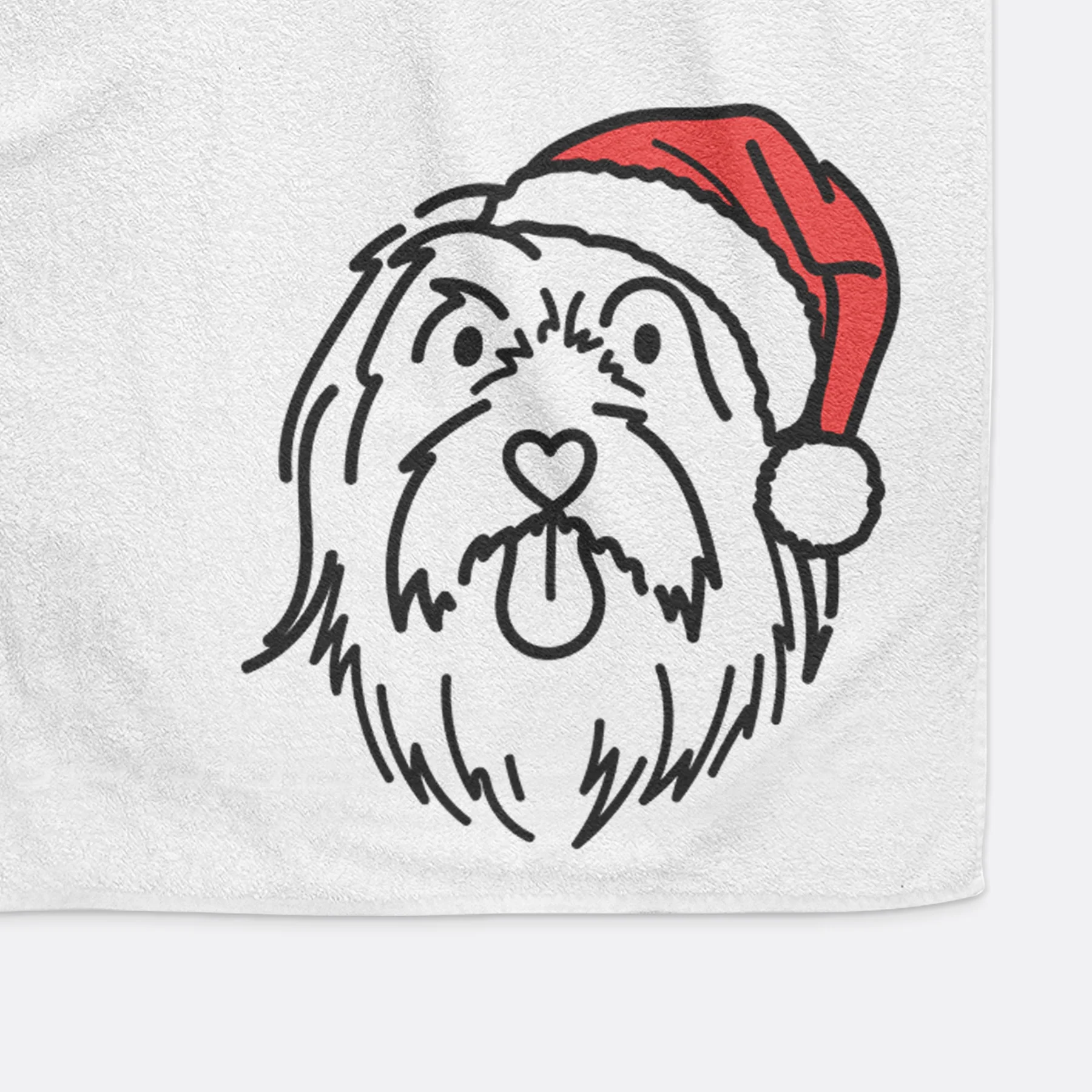 Jolly Bearded Collie - Tucker - Decorative Hand Towel - Image 4