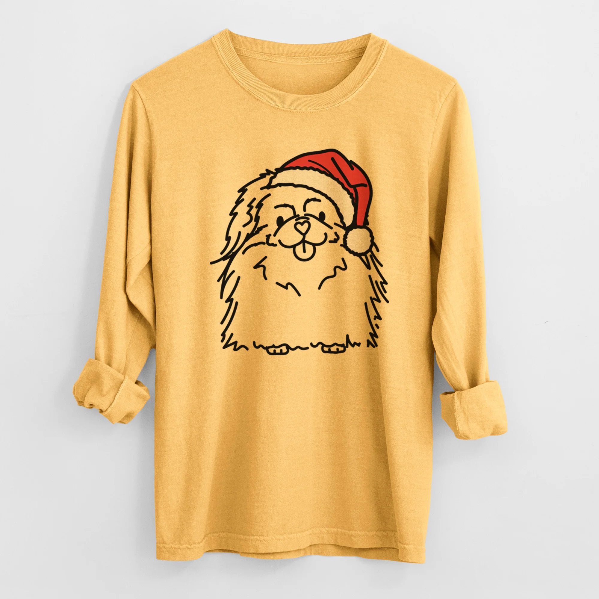 Jolly Pekingese - Viv - Heavyweight 100% Cotton Long Sleeve - Image 2