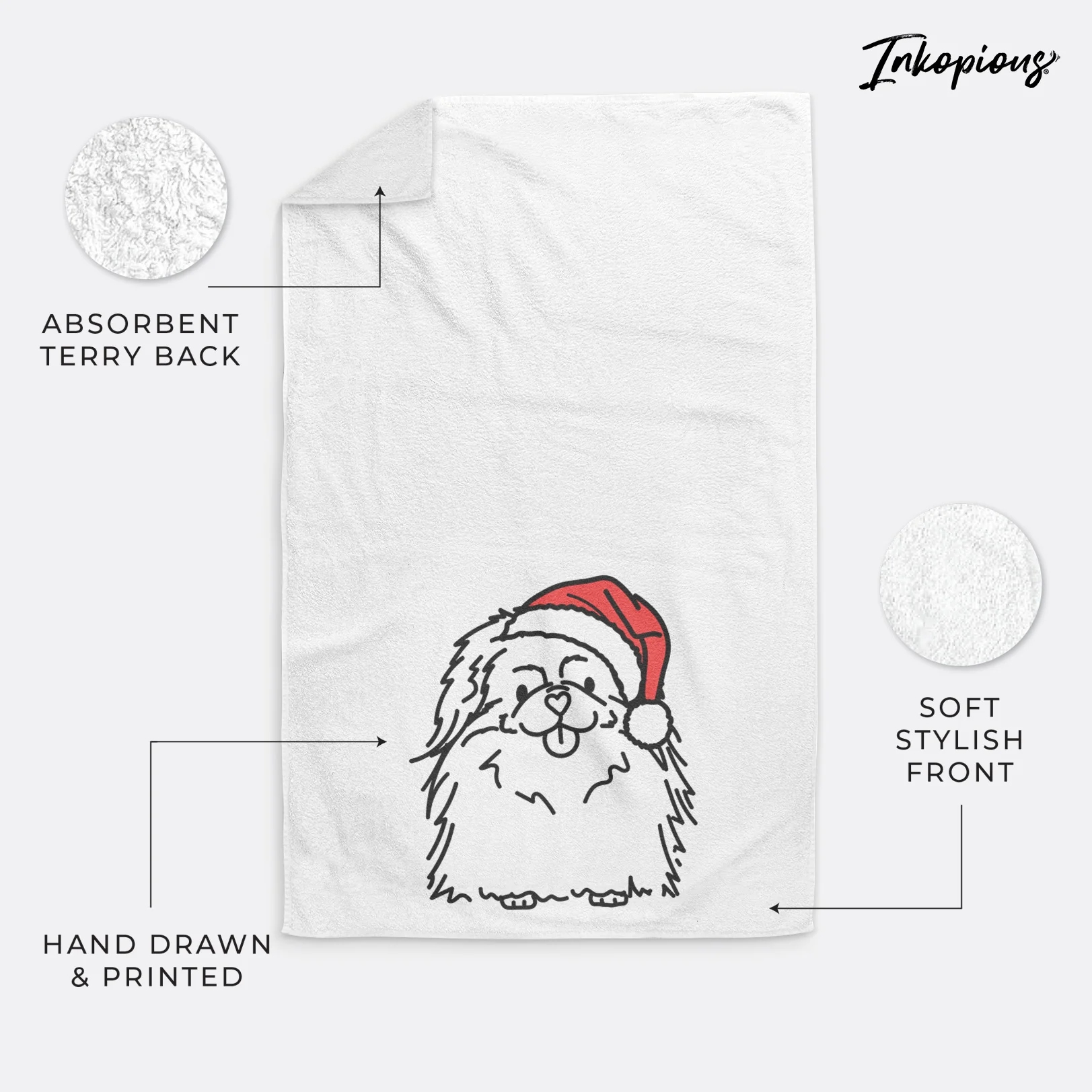 Jolly Pekingese - Viv - Decorative Hand Towel - Image 5