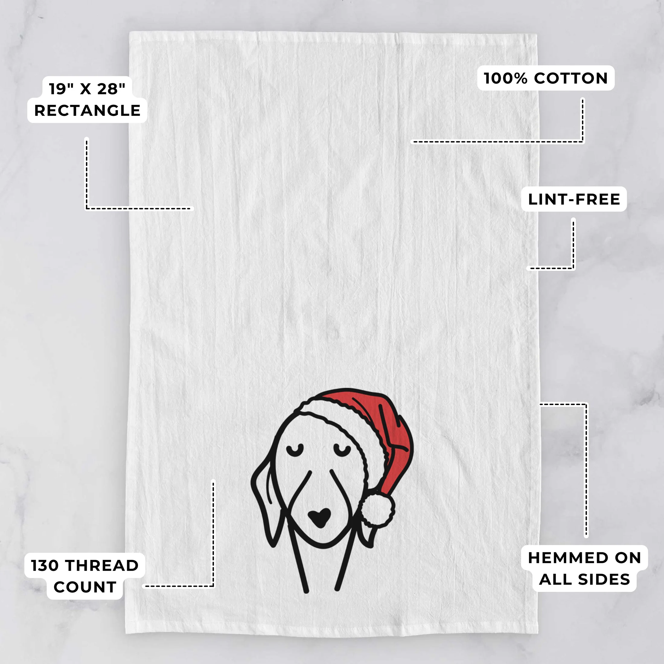 Jolly Whippet - Tea Towel - Image 3
