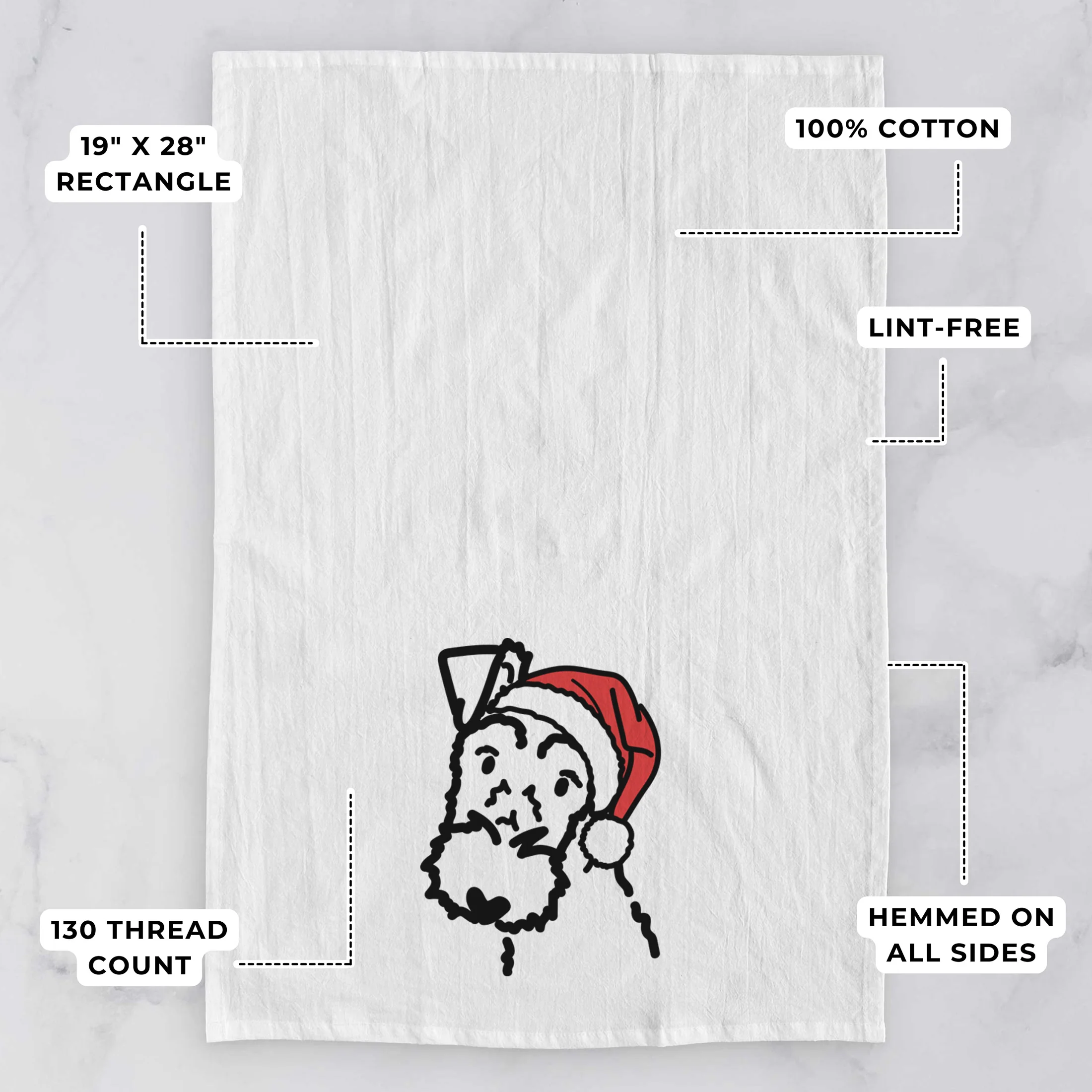 Jolly Wire Fox Terrier - Tea Towel - Image 3