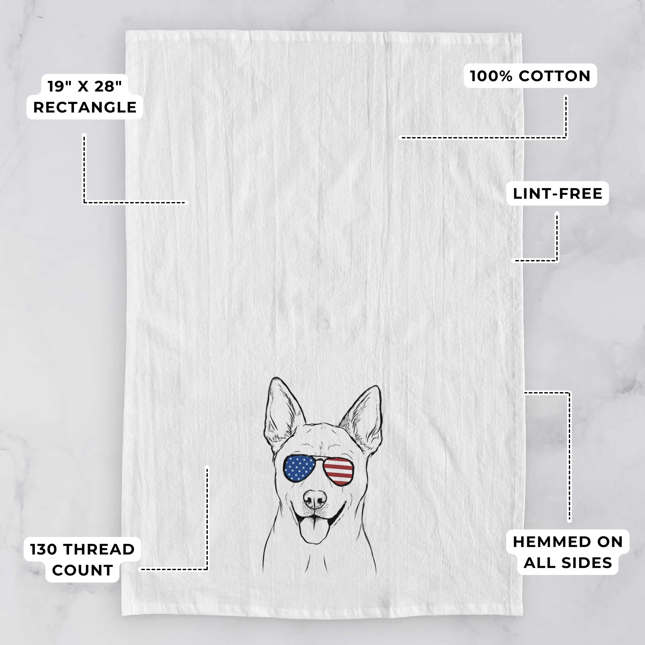 Silly Lilly the Mixed Breed Tea Towel - Image 3