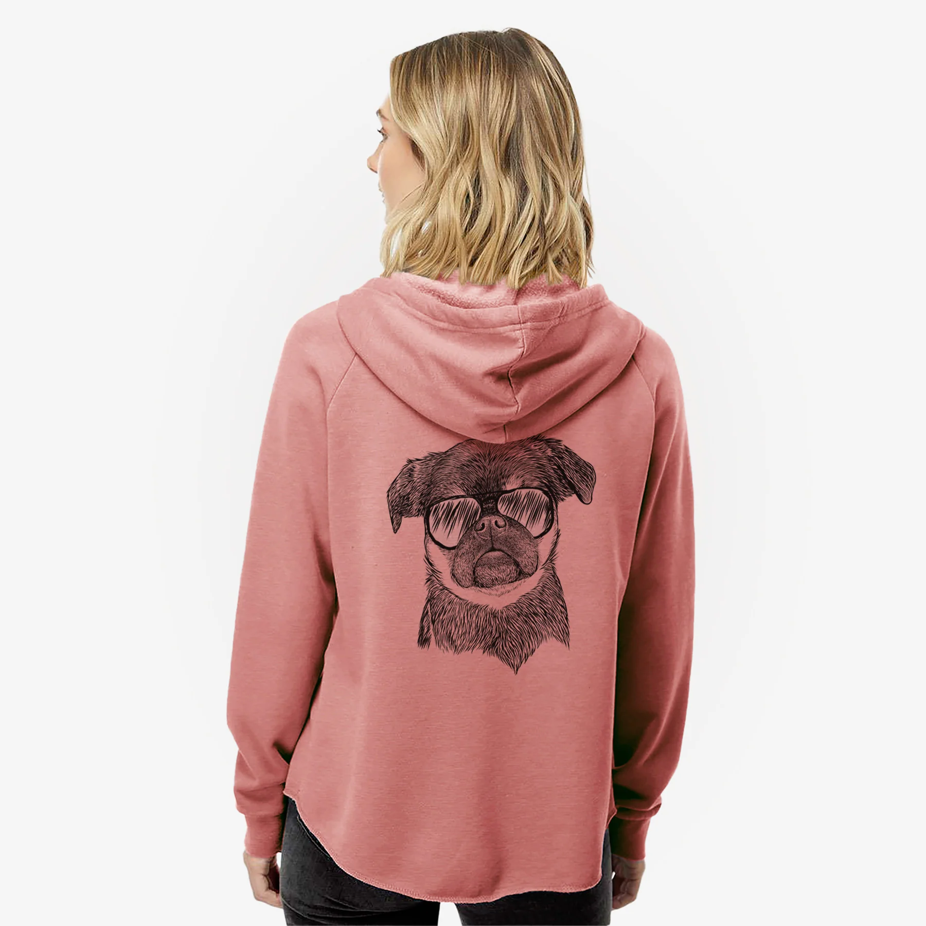 Simone the Brussels Griffon - Women's Cali Wave Zip-Up Sweatshirt - Image 8