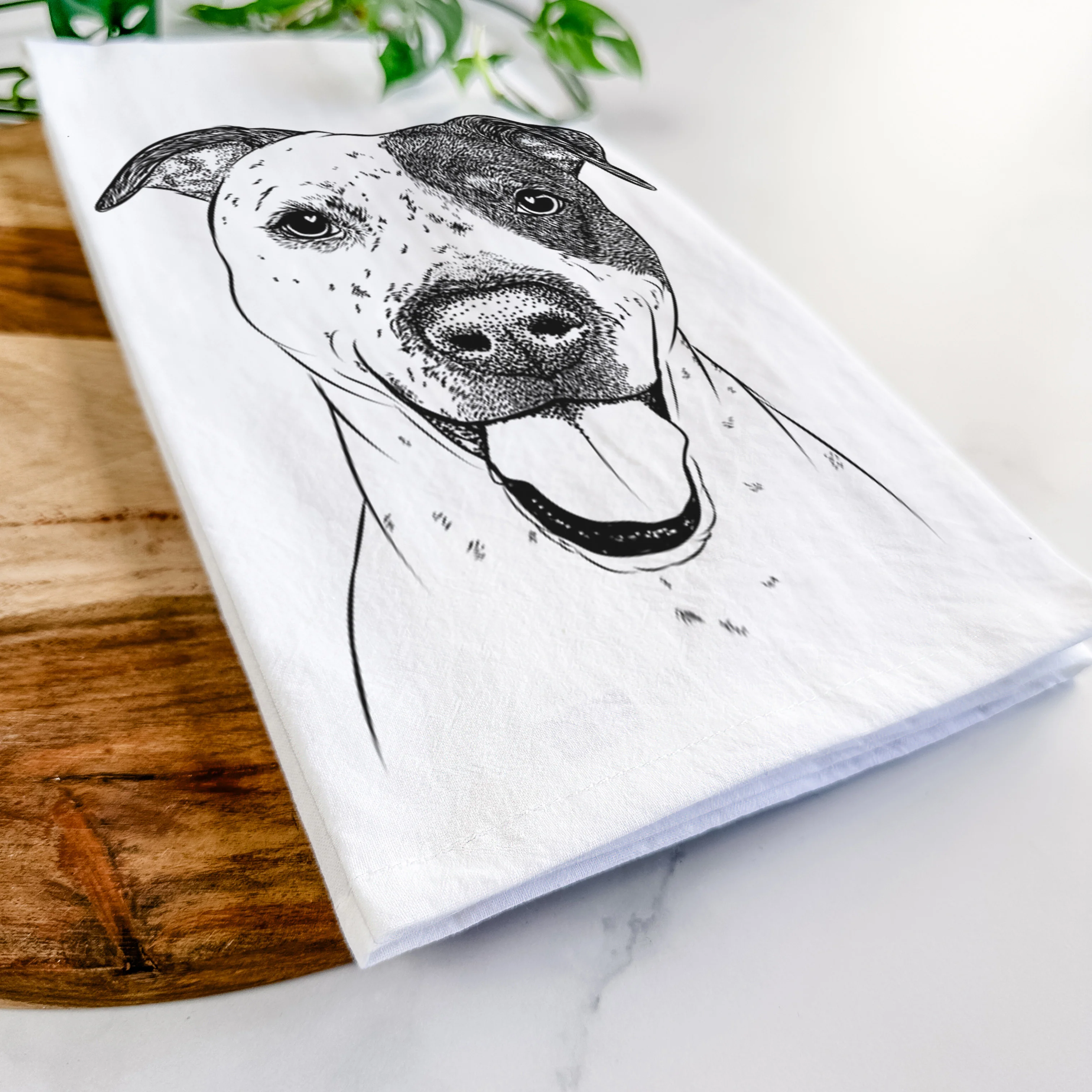 Simon the Mixed Breed Tea Towel - Image 5
