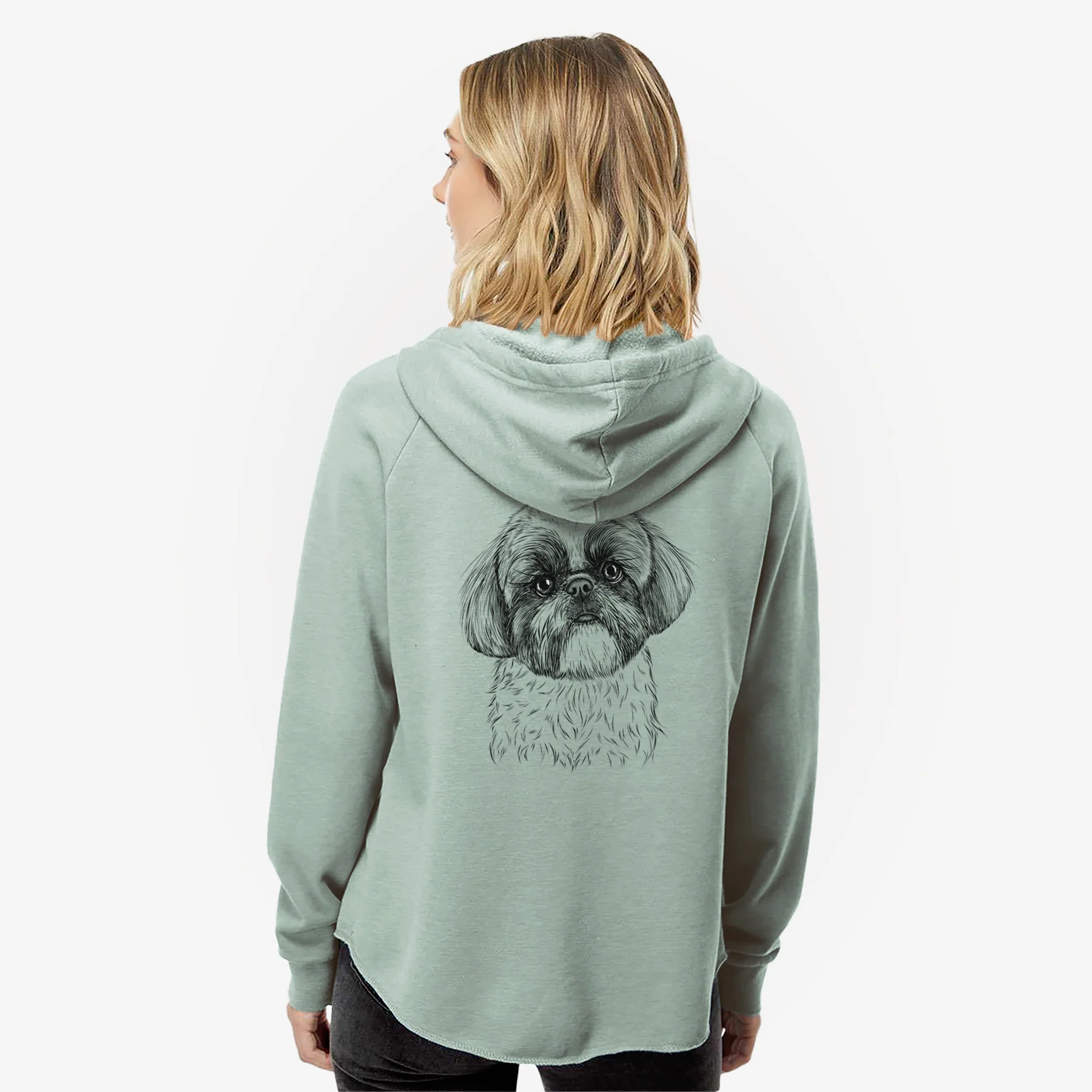 Simon the Shih Tzu - Women's Cali Wave Zip-Up Sweatshirt - Image 2