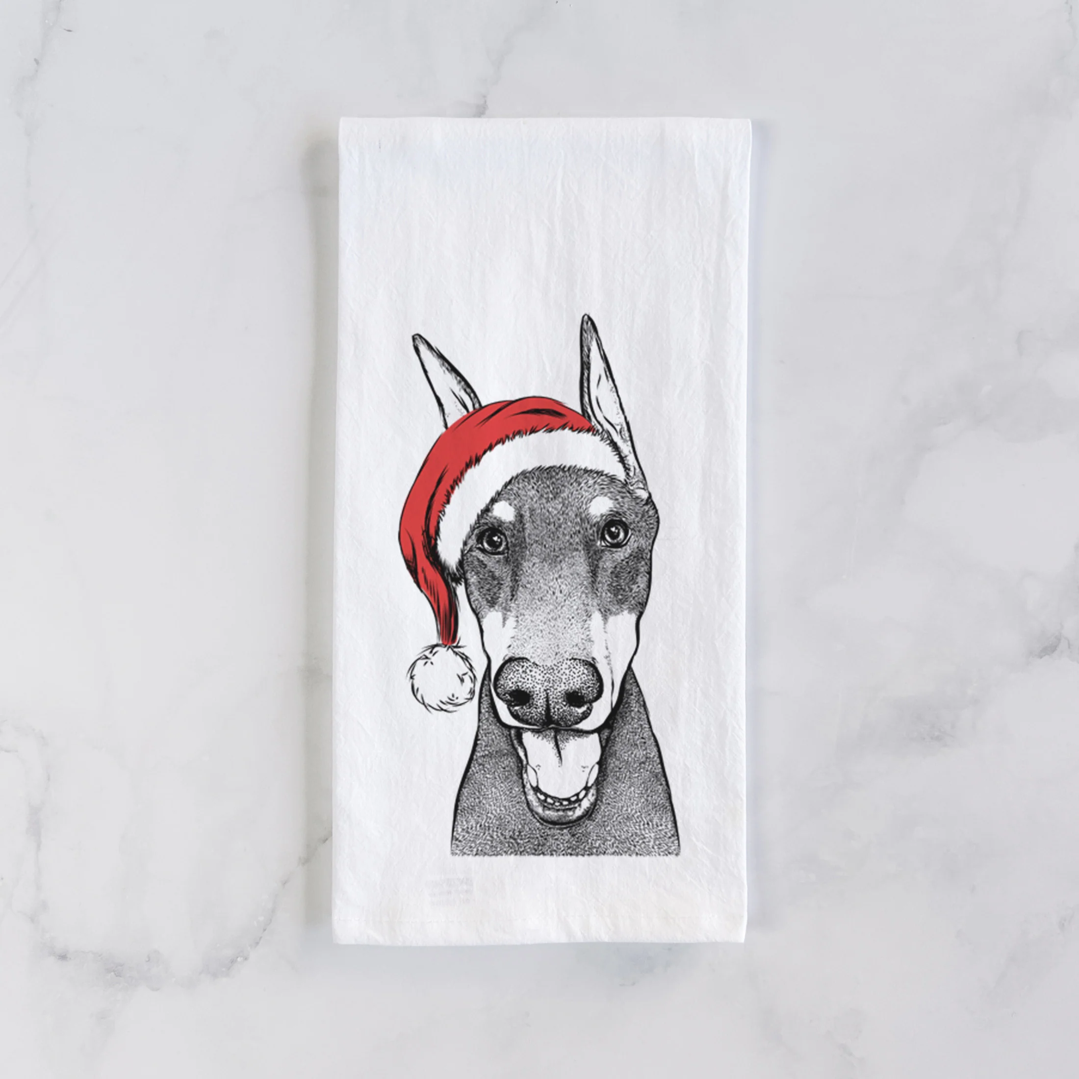 Sir Duke the Doberman Pinscher Tea Towel - Image 2