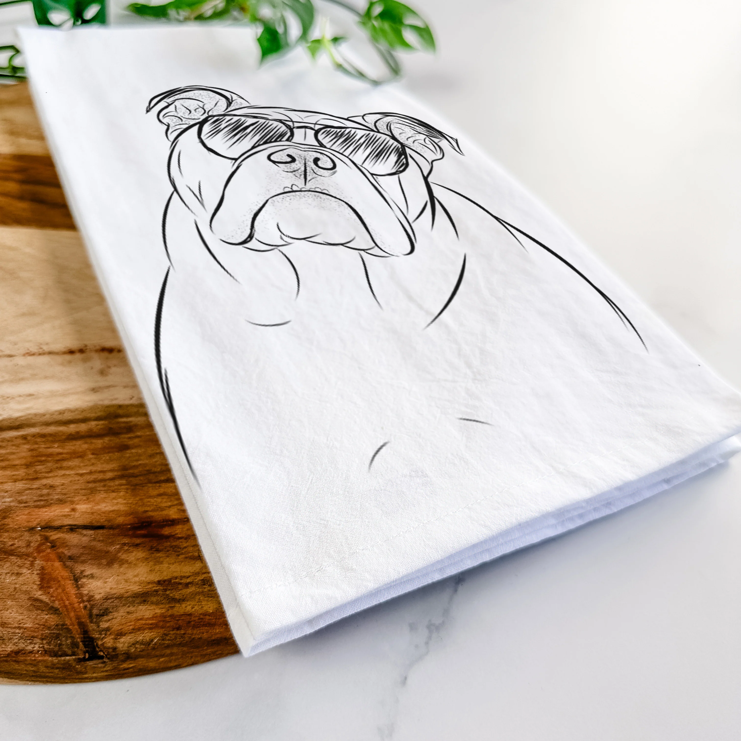 Sir Louis the English Bulldog Tea Towel - Image 6