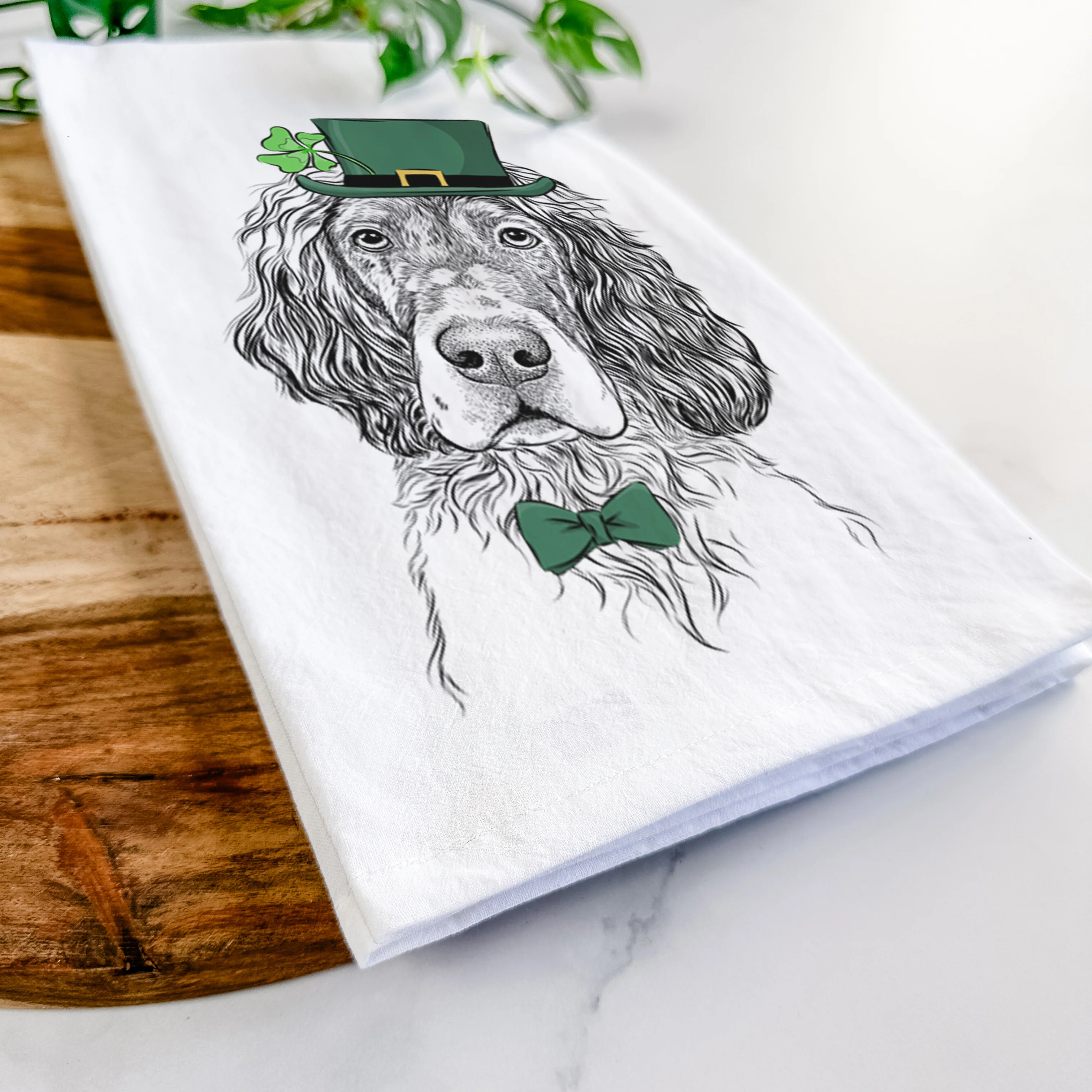 Sir Rexford the Blue Belton English Setter Tea Towel - Image 13