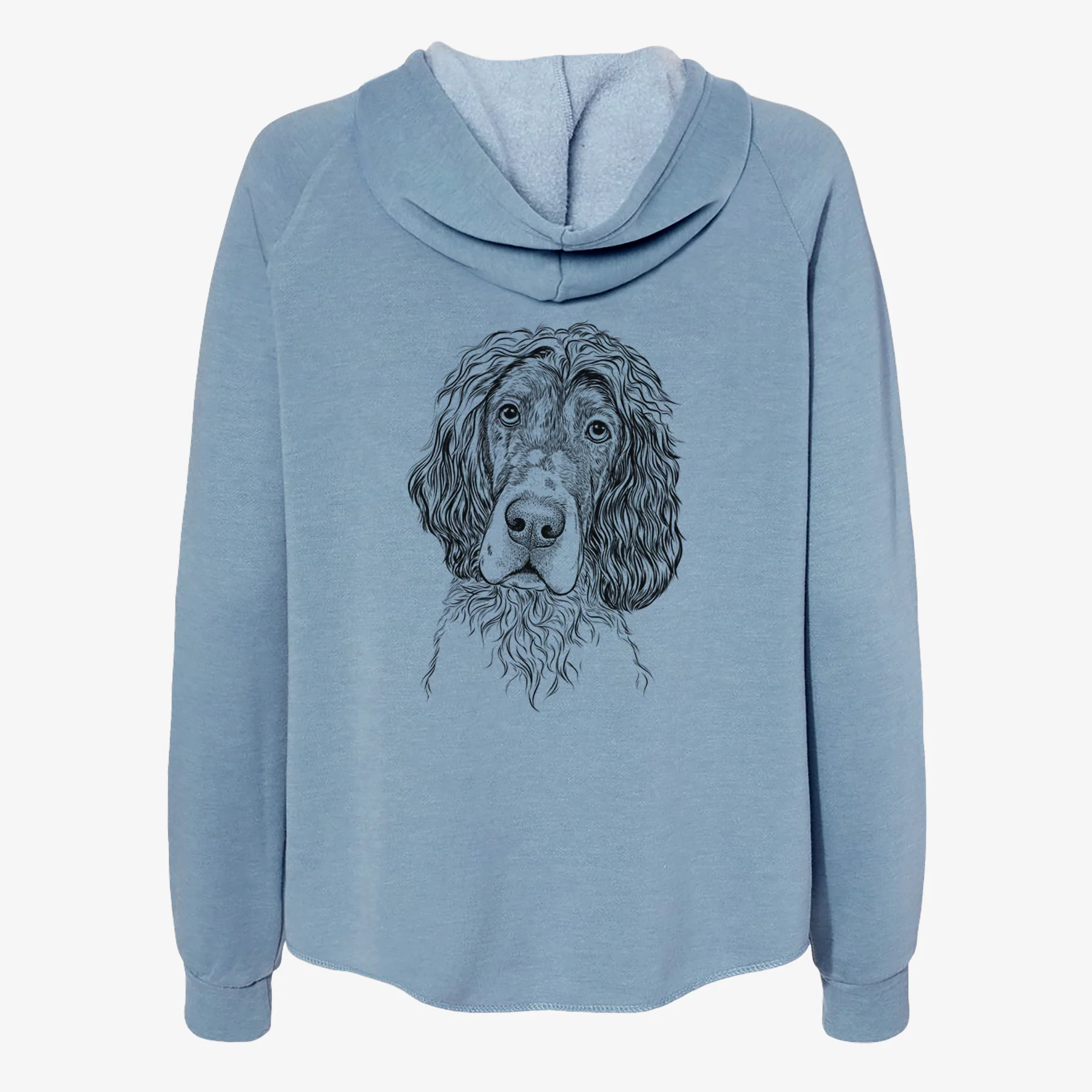 Sir Rexford the Blue Belton English Setter - Women's Cali Wave Zip-Up Sweatshirt - Image 6