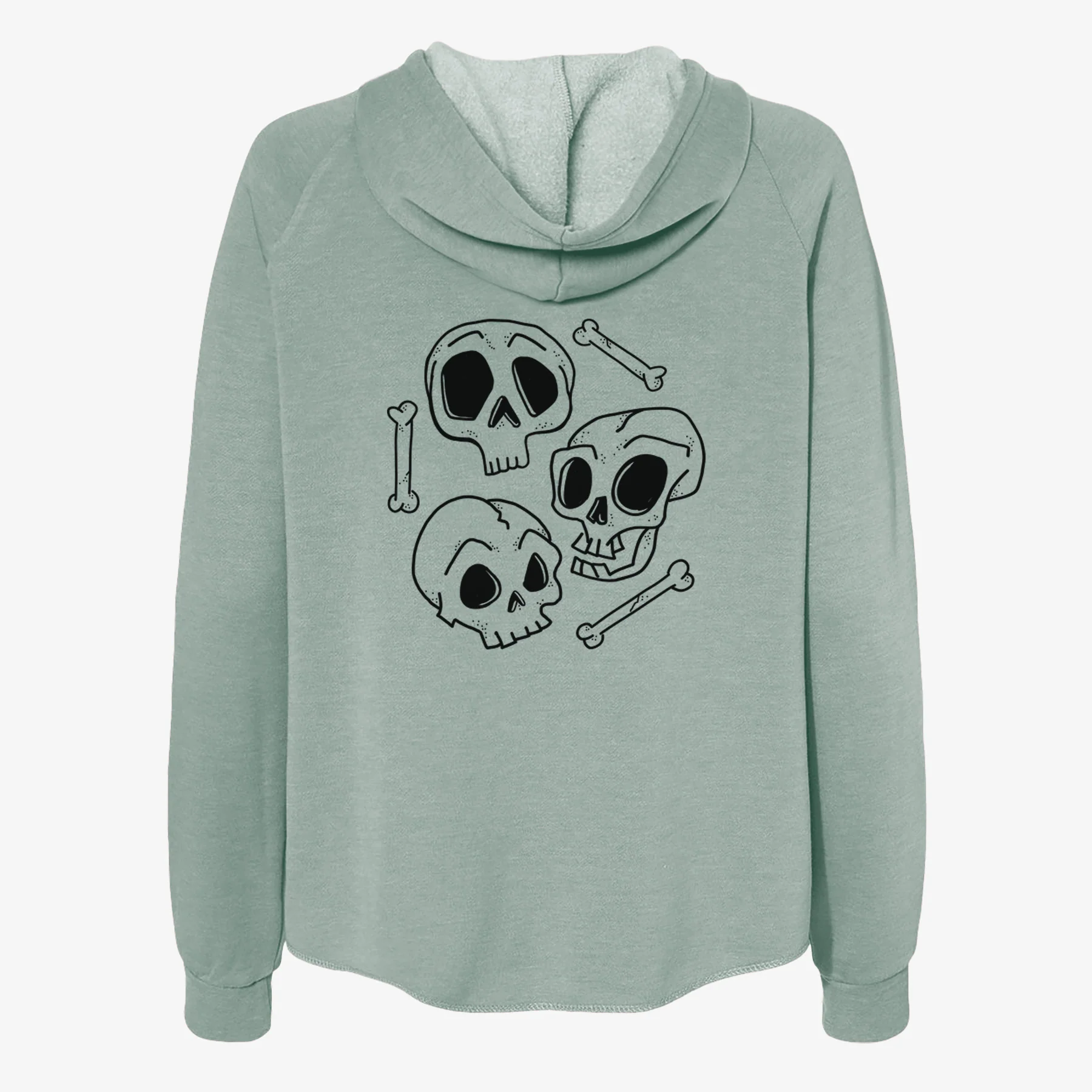 Skull Trio - Women's Cali Wave Zip-Up Sweatshirt - Image 4