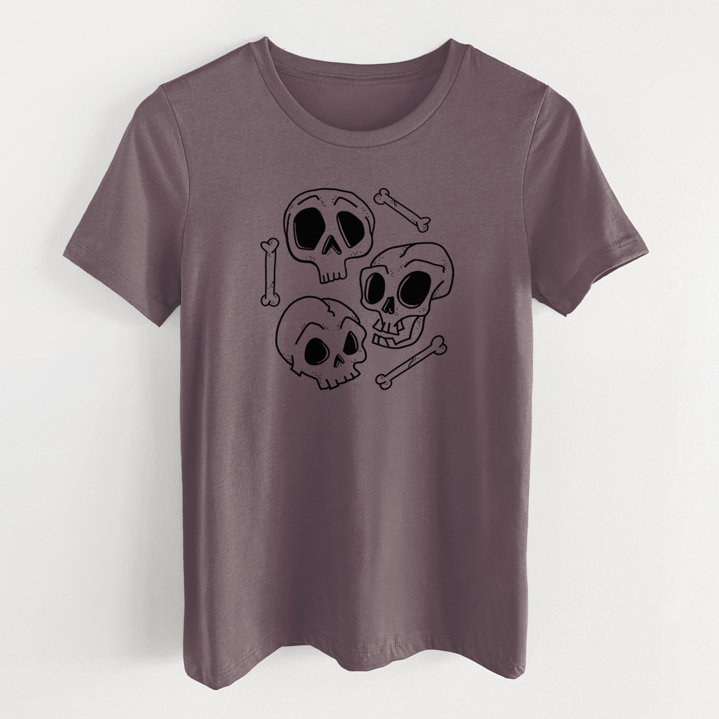 Skull Trio - Women's Lightweight Relaxed Fit 100% Cotton Crewneck - Image 7
