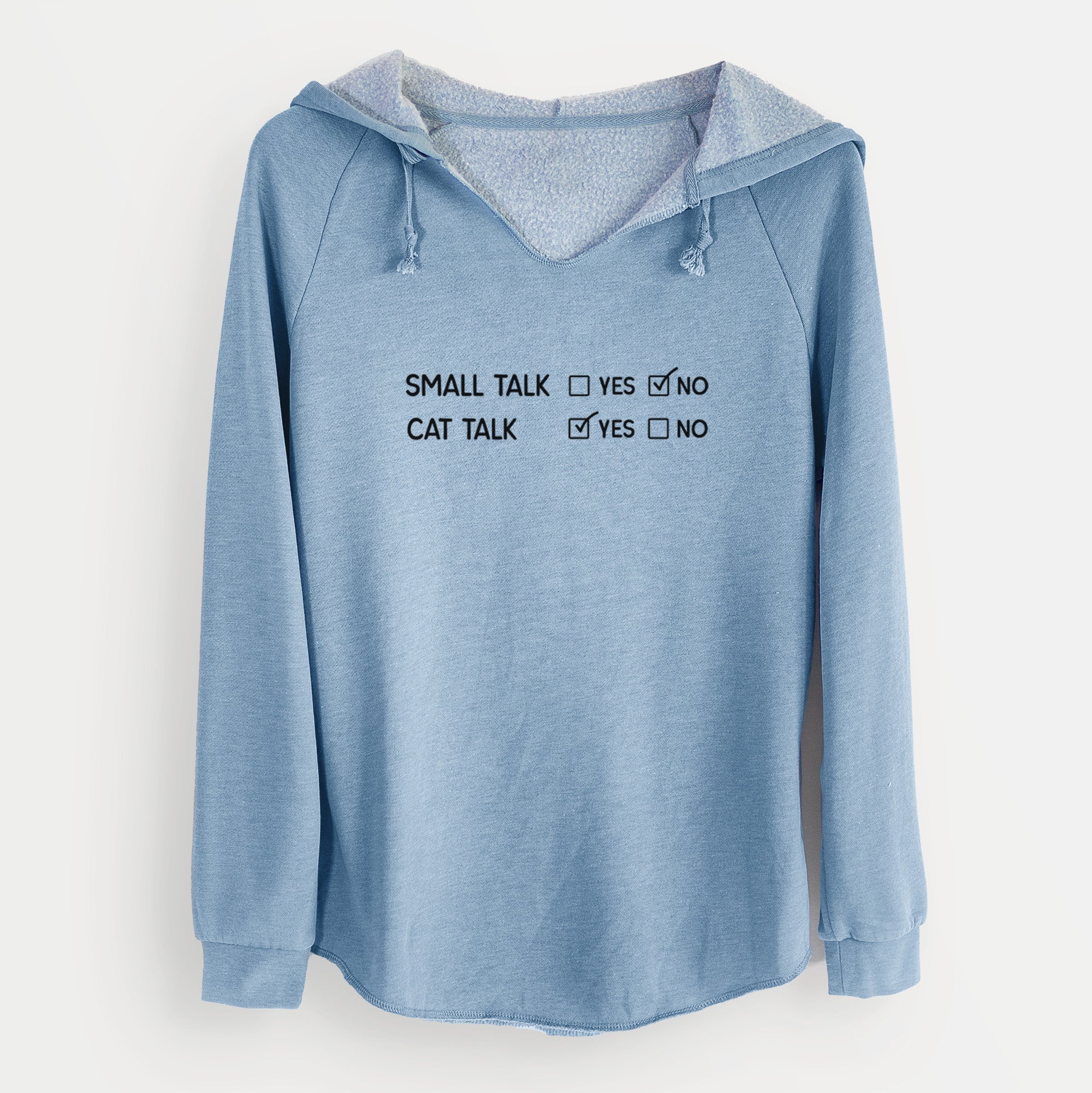 Small Talk No - Cat Talk Yes - Cali Wave Hooded Sweatshirt - Image 8