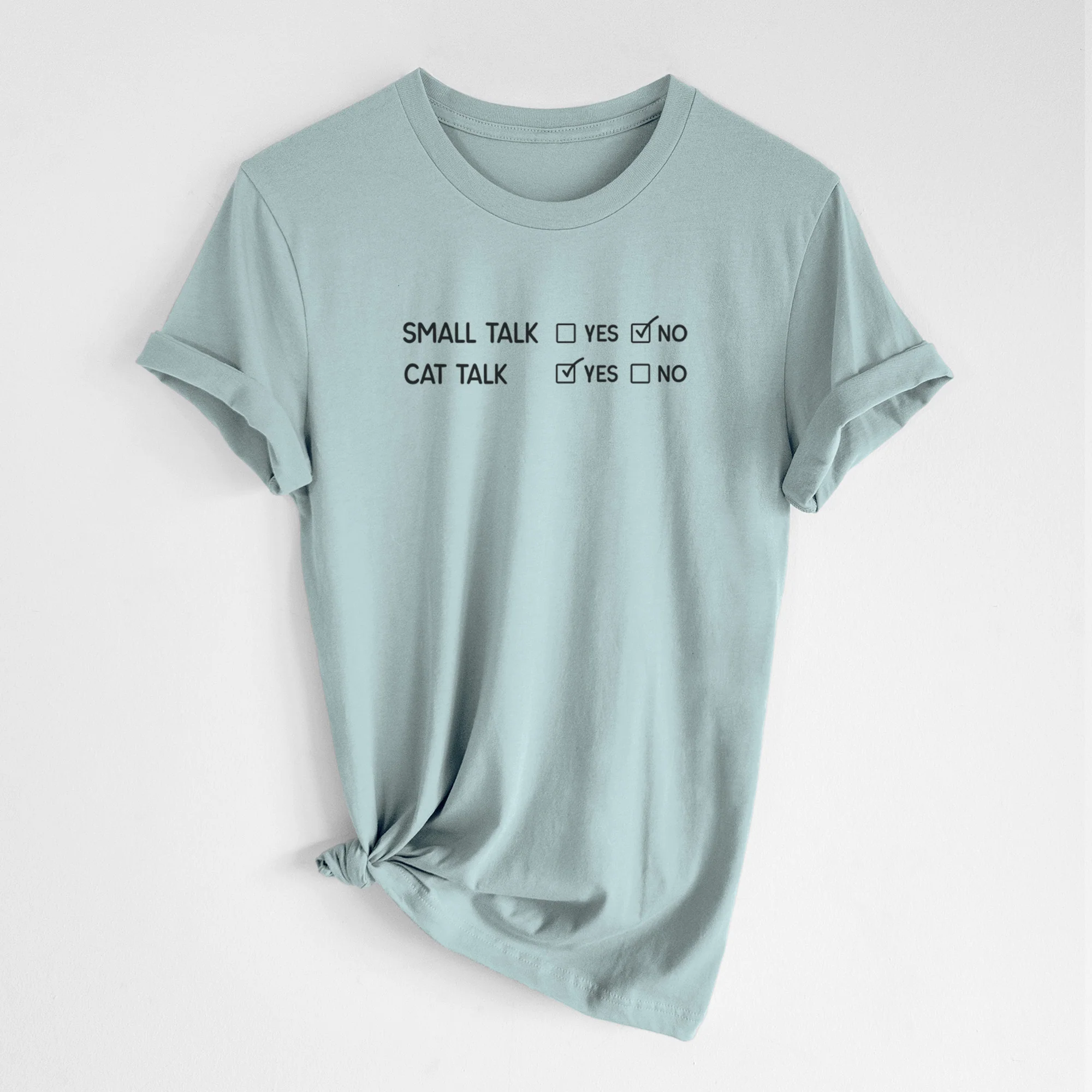 Small Talk No - Cat Talk Yes - Unisex Crewneck
