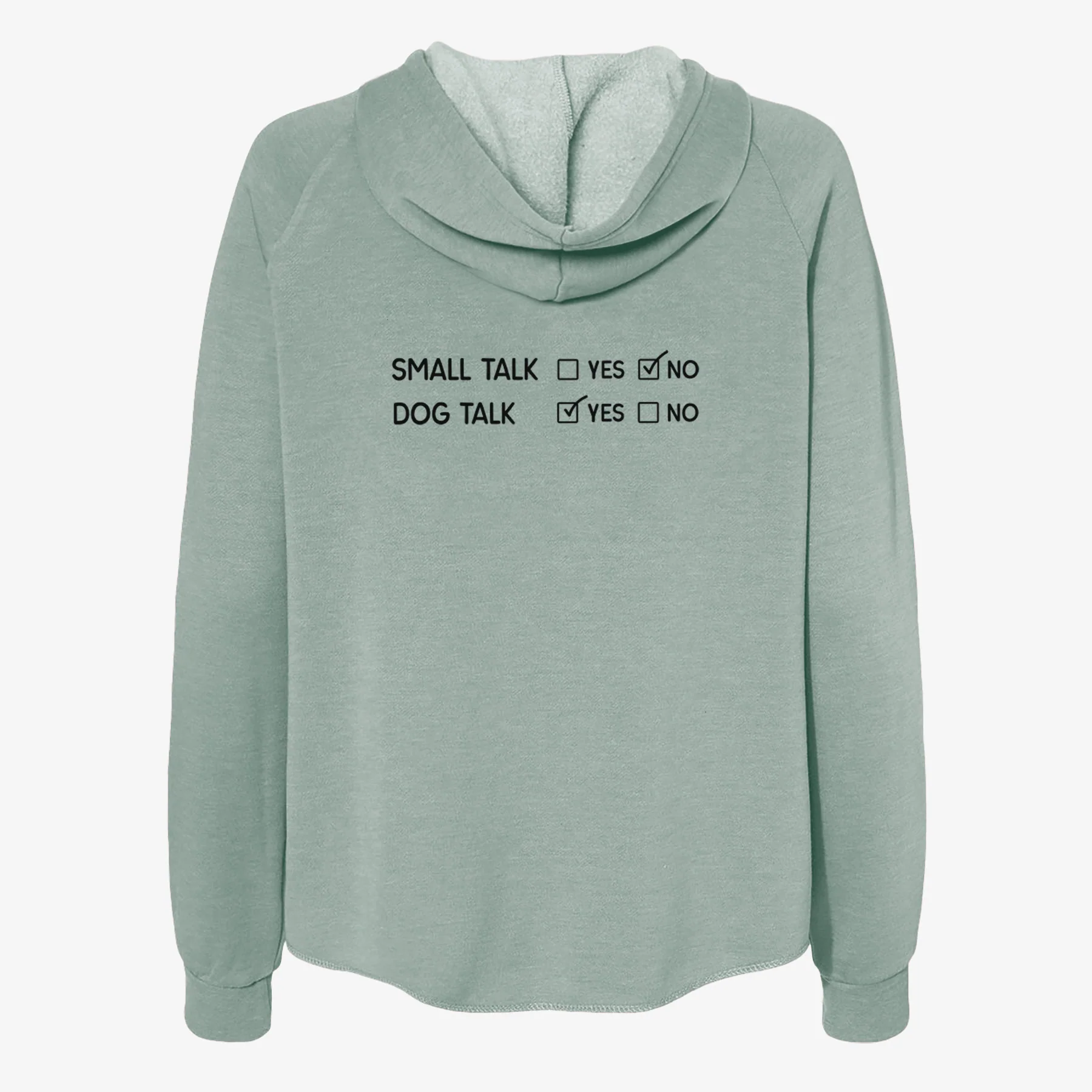 Small Talk No - Dog Talk Yes - Women's Cali Wave Zip-Up Sweatshirt - Image 4