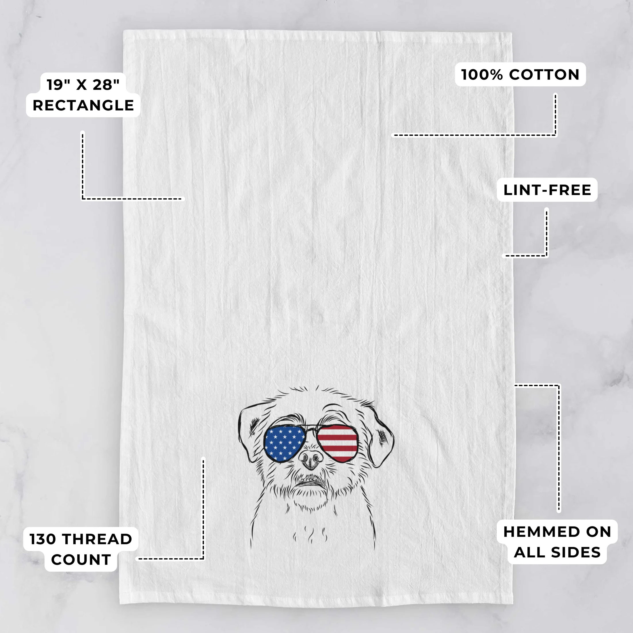Smash the Shih Tzu Tea Towel - Image 3