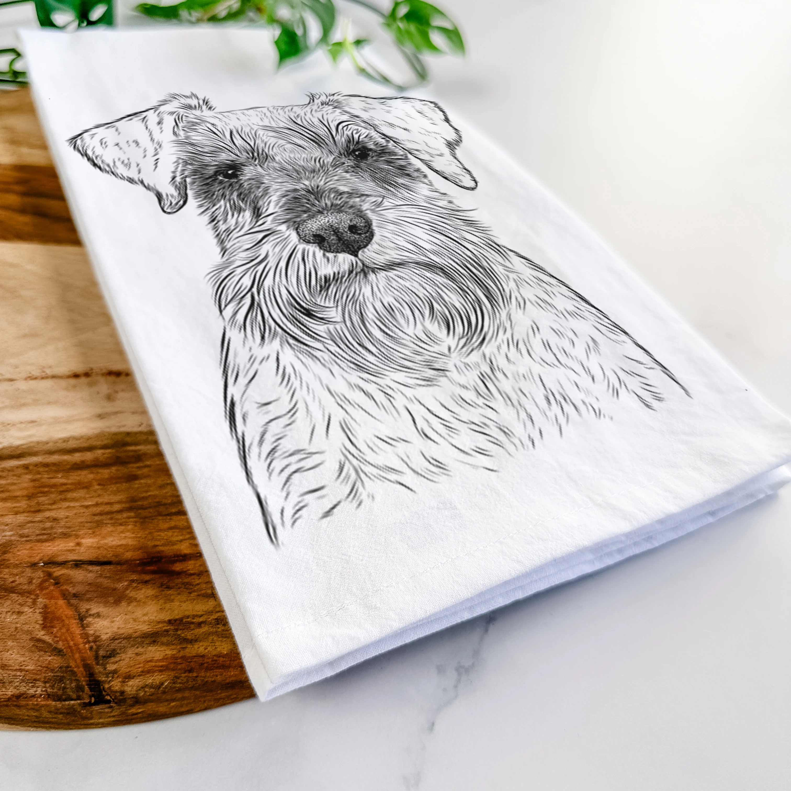 Smokey the Miniature Schnauzer Tea Towel - Image 5