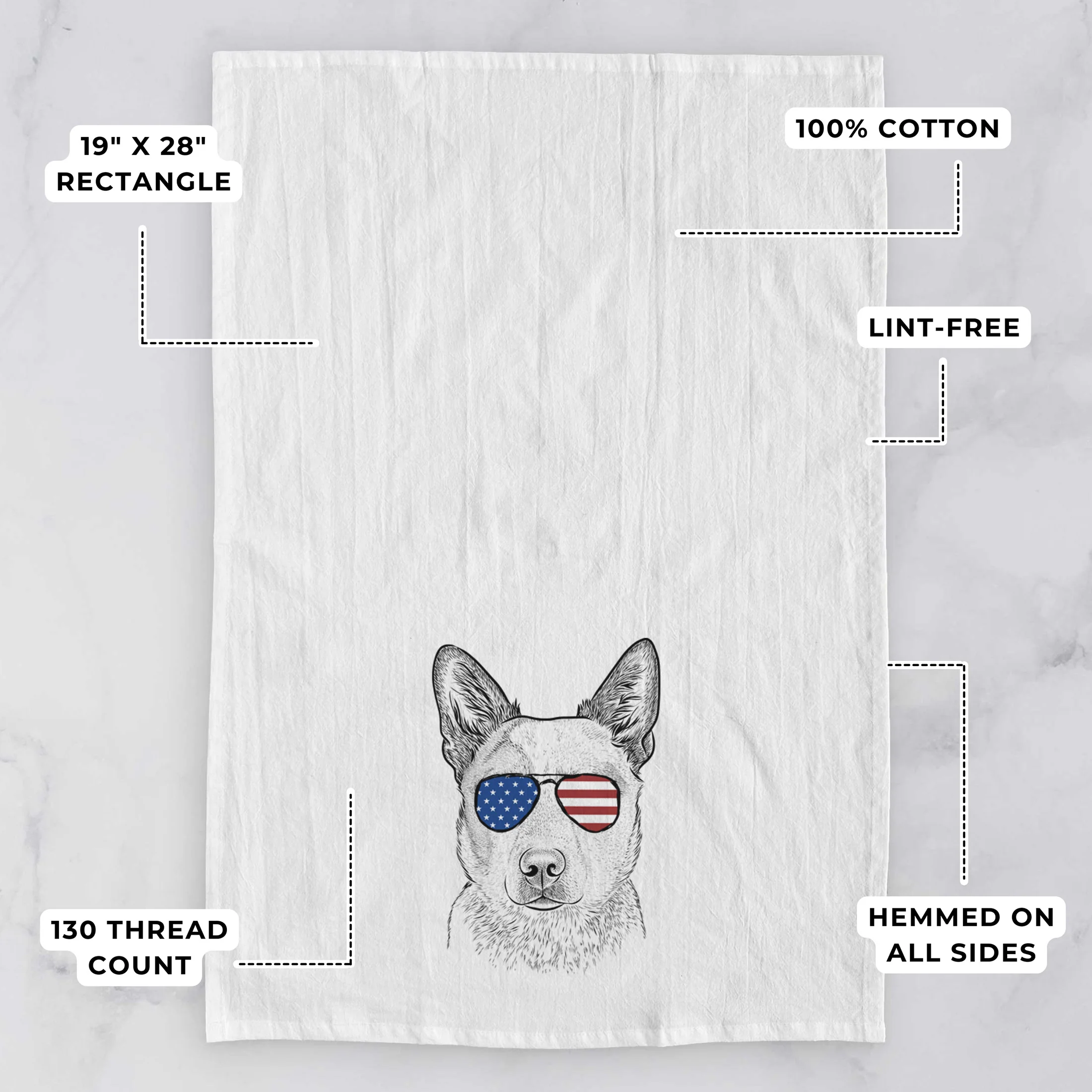 Snap the Australian Cattle Dog Tea Towel - Image 3