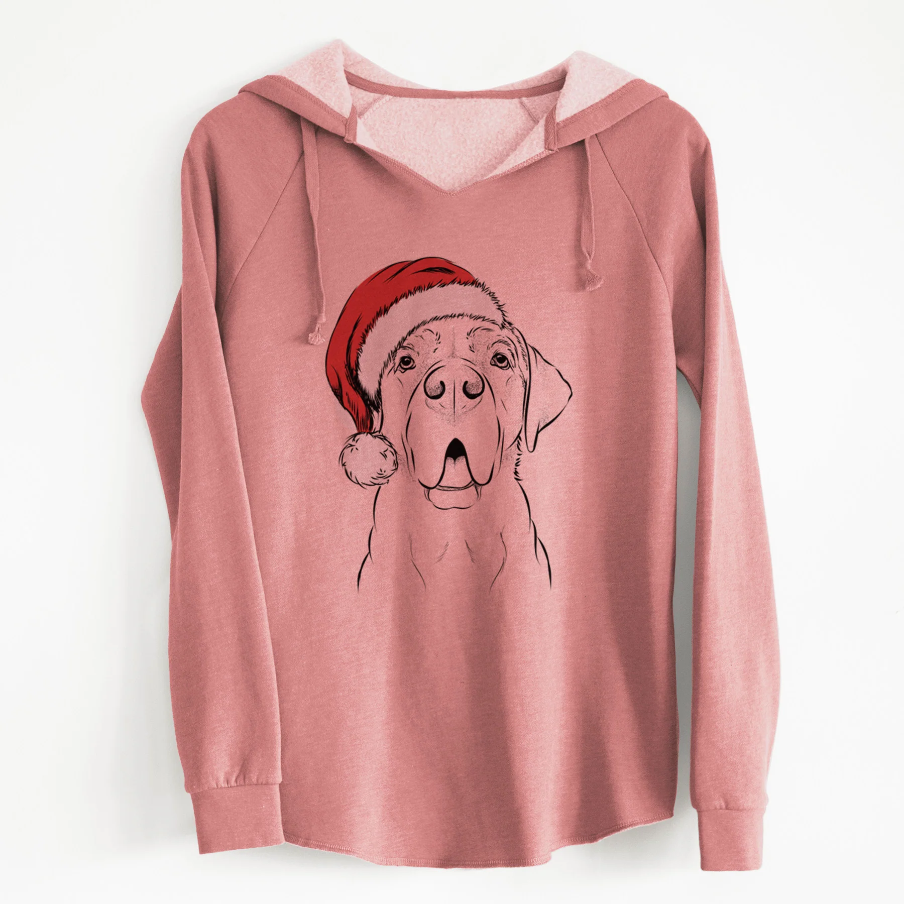 Santa Ceasar the Labrador Hound Mix - Cali Wave Hooded Sweatshirt - Image 5