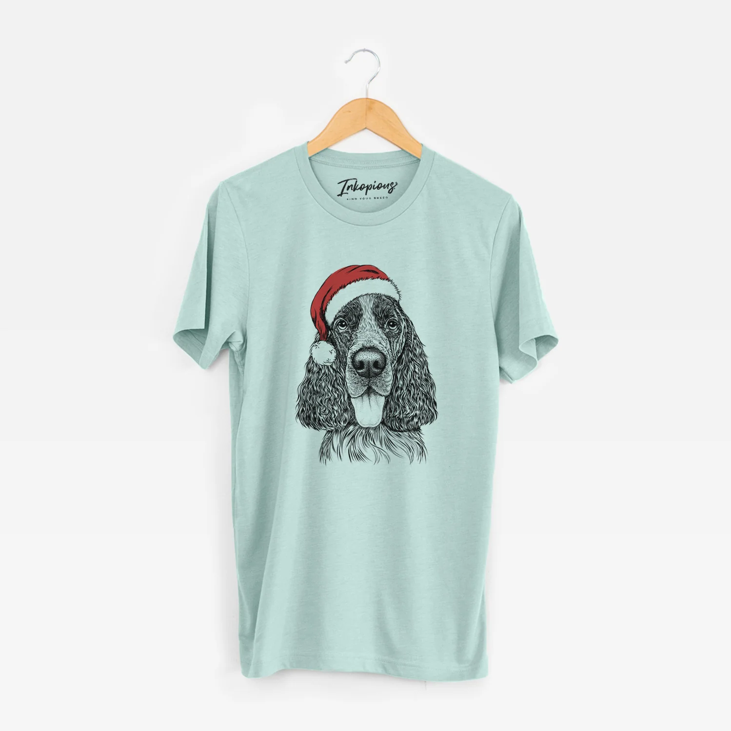 Santa Duke the English Springer Spaniel - Unisex Crewneck - Image 8