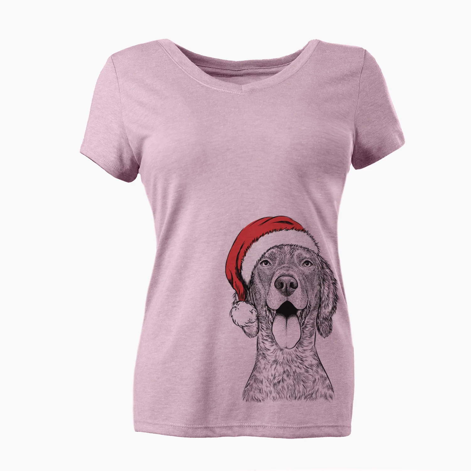 Santa Freddy the English Setter - Women's Perfect V-neck Shirt - Image 2