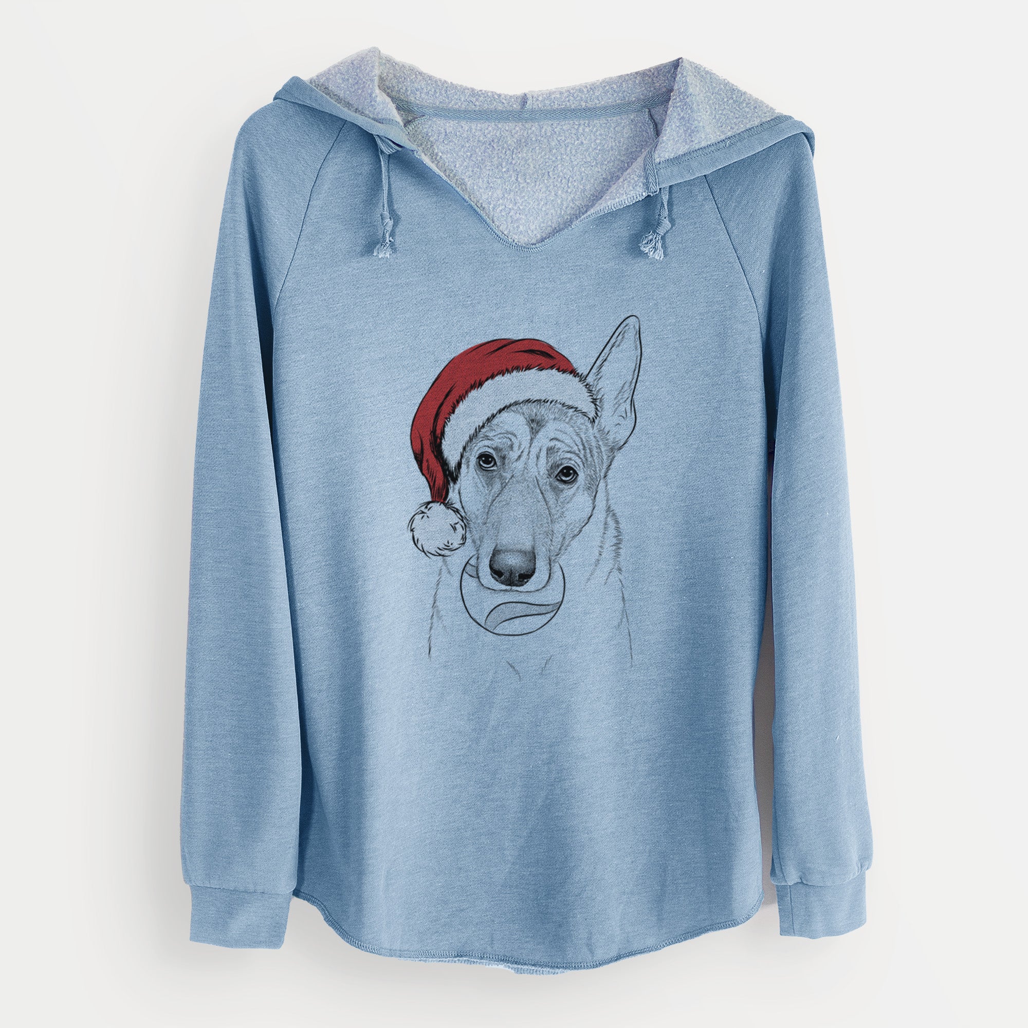 Santa Greta the German Shepherd - Cali Wave Hooded Sweatshirt - Image 9