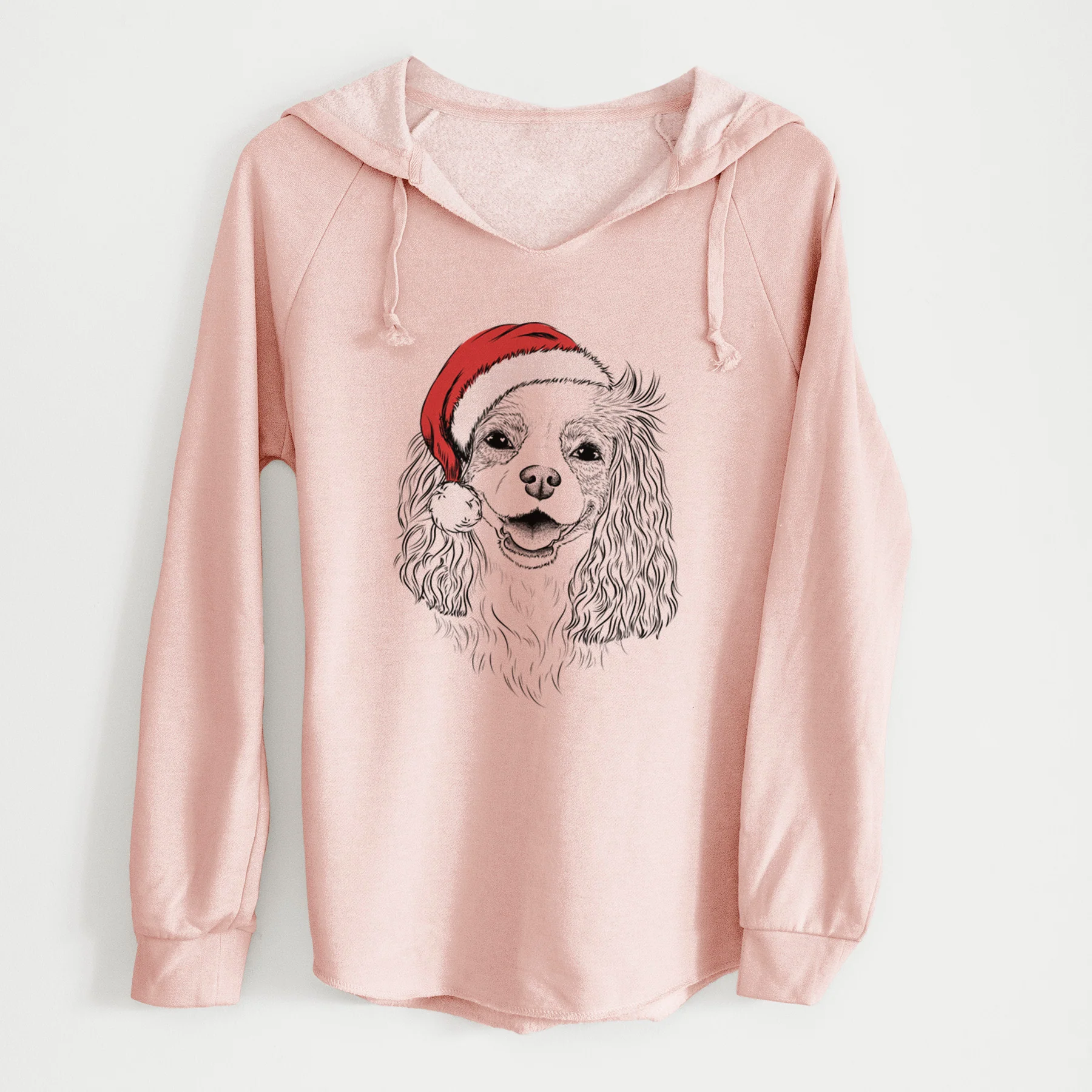 Santa Halley Comet the Cavalier King Charles Spaniel - Cali Wave Hooded Sweatshirt - Image 5