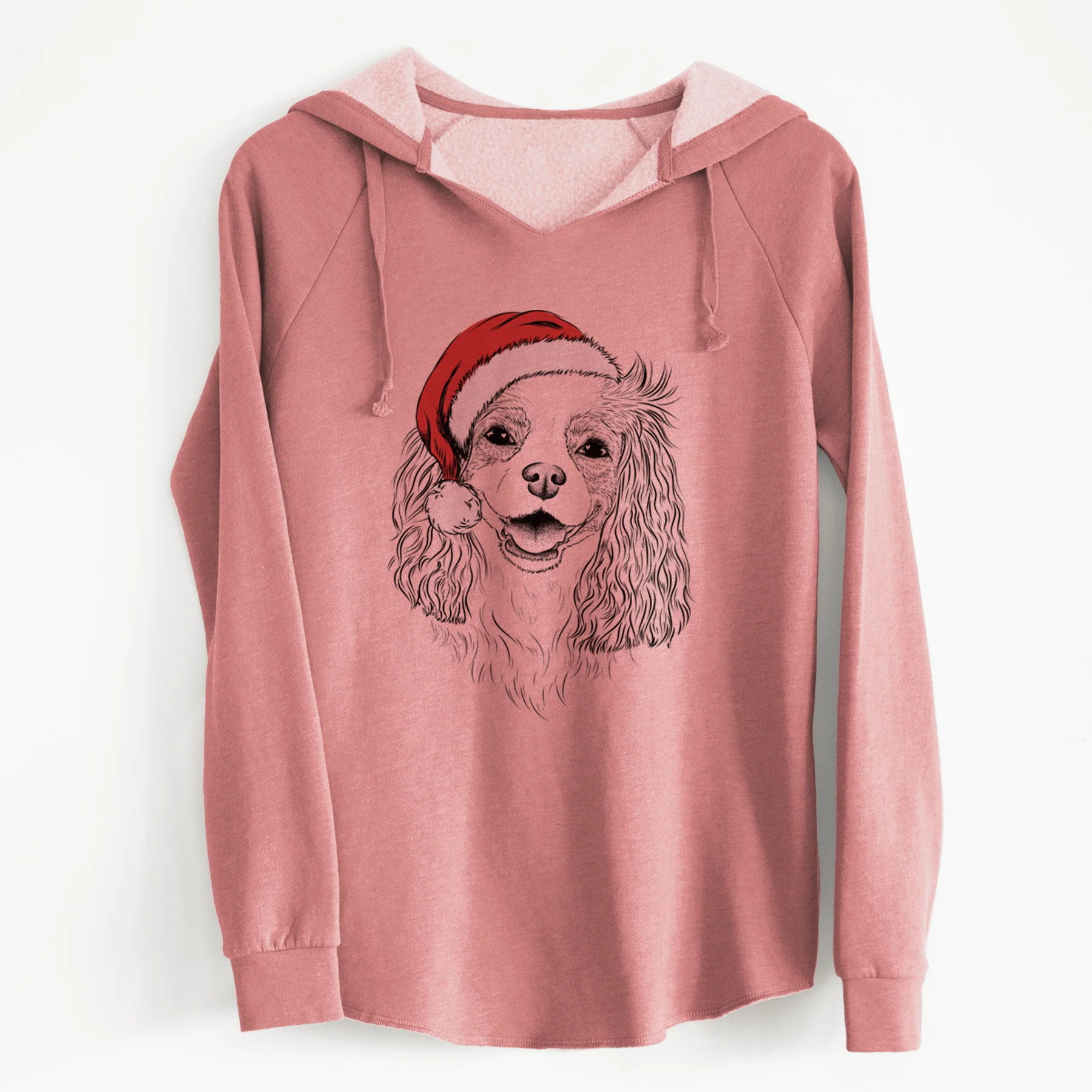 Santa Halley Comet the Cavalier King Charles Spaniel - Cali Wave Hooded Sweatshirt - Image 6